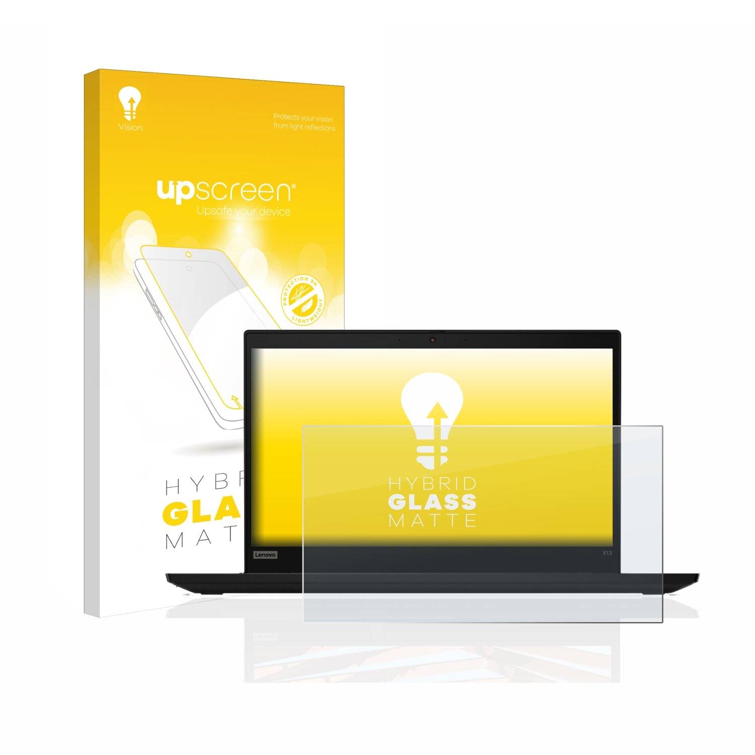 upscreen Hybrid Glass Matte Premium Schutzglas Folie für Lenovo ThinkPad X13 Gen 1