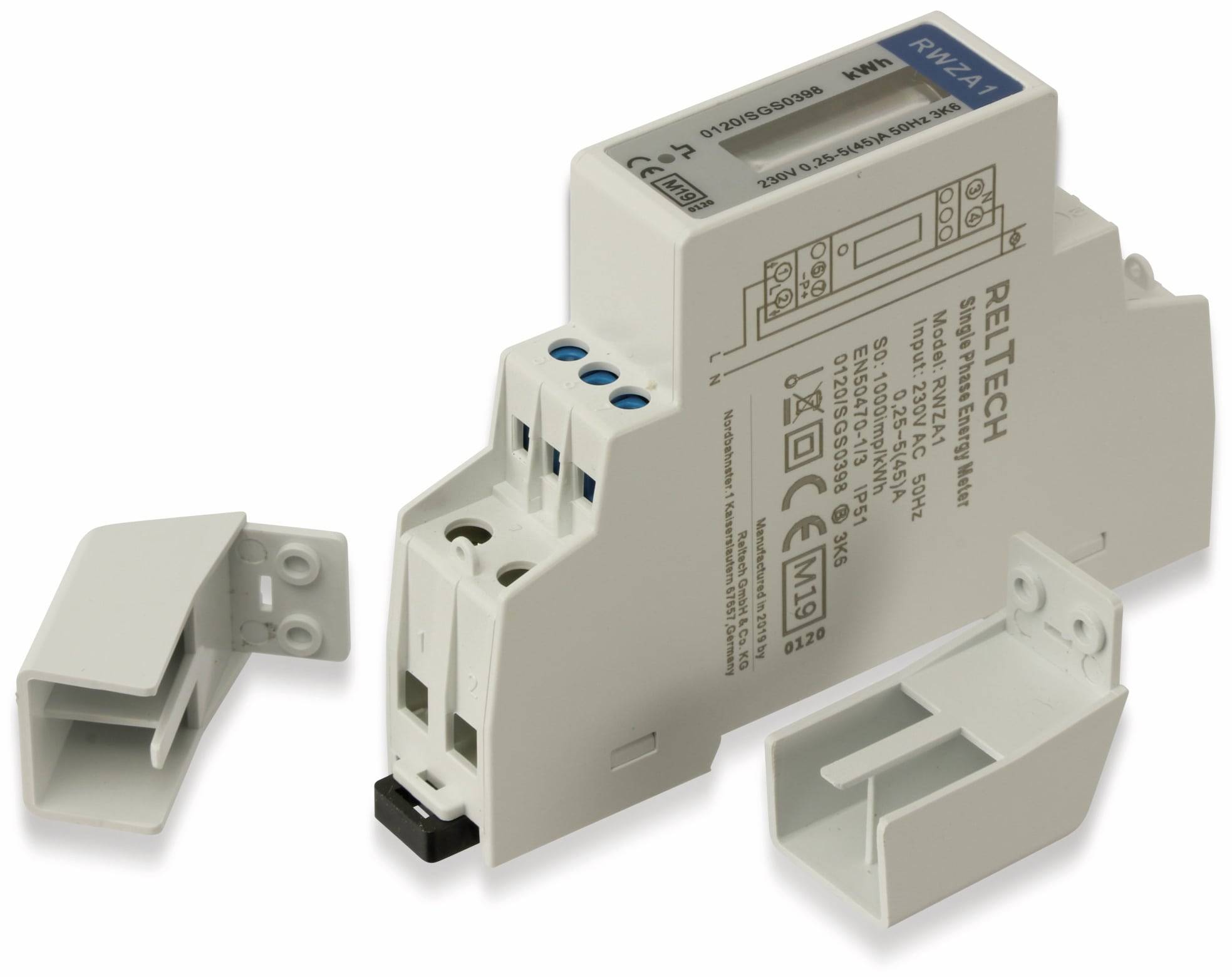 Ein 3D-Bild eines modularen Elektrogeräts mit der Bezeichnung „RELTECH RWA2-1