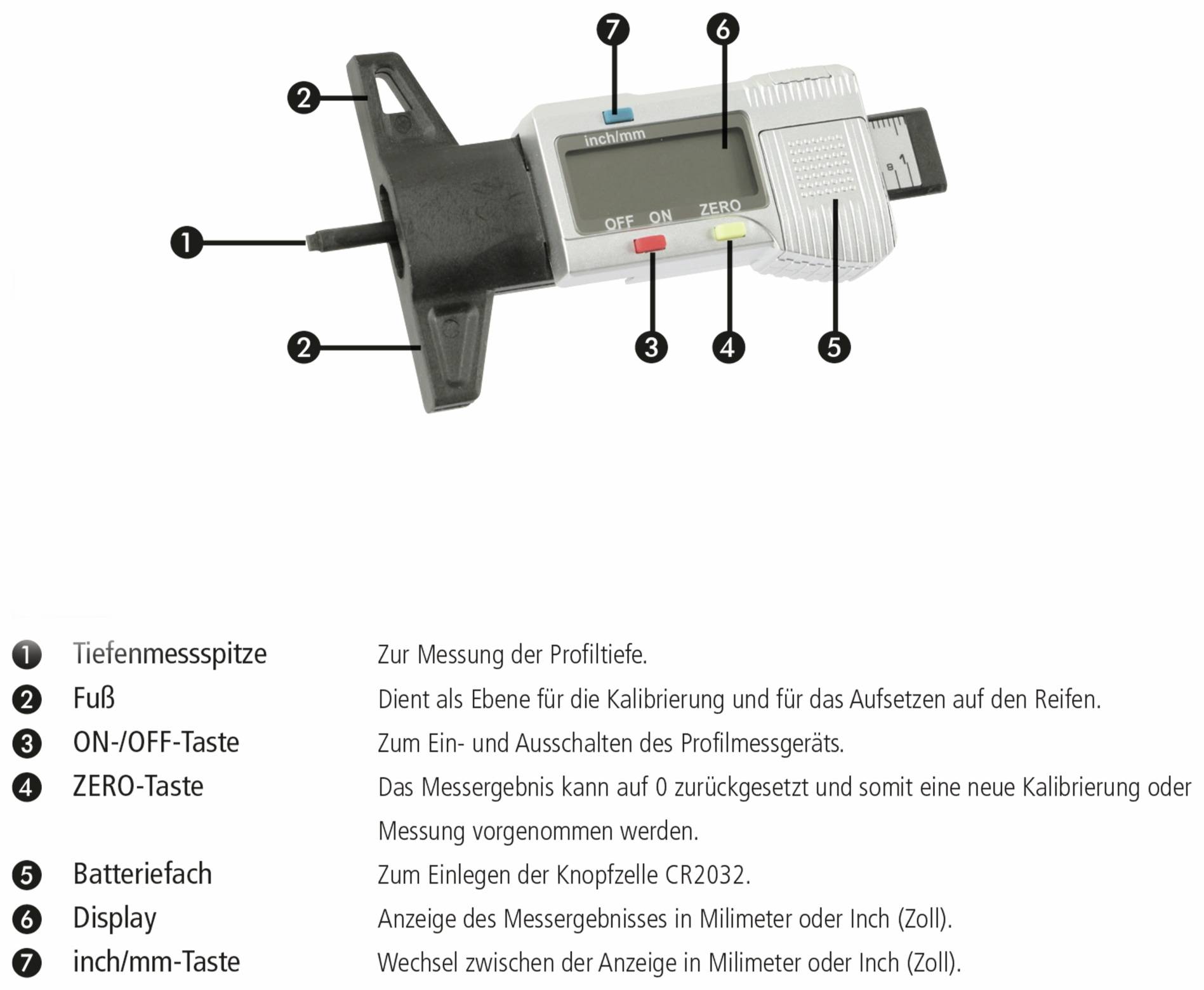 DAYTOOLS Reifenprofilmessgerät RPM-26