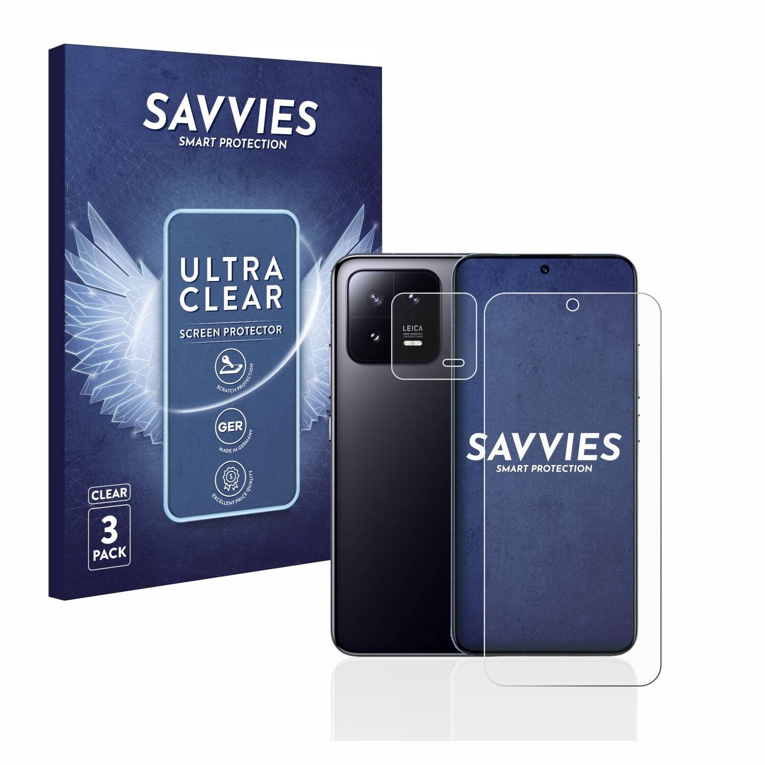 6x Savvies SU75 Displayschutzfolie für Xiaomi 13