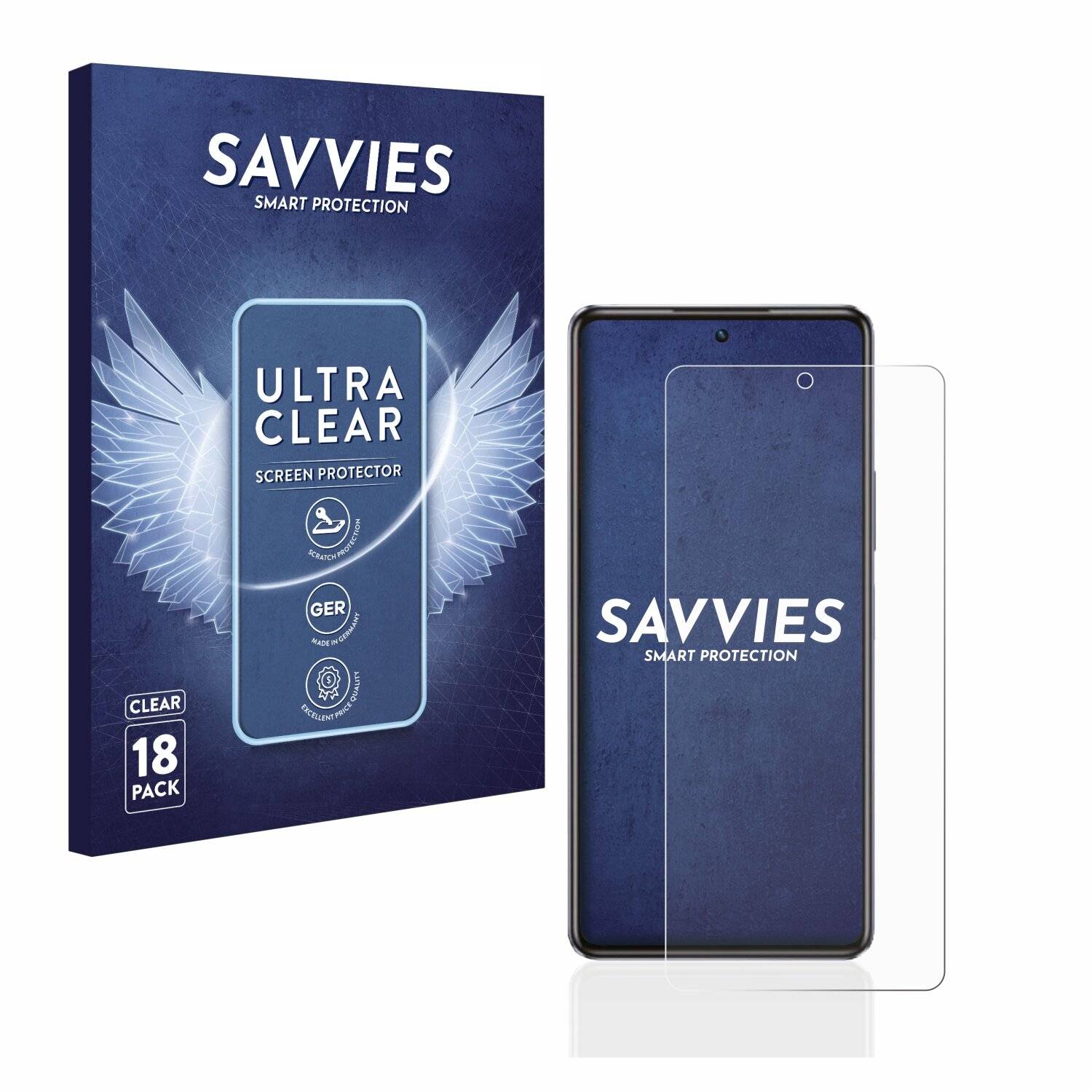 18x Savvies SU75 Displayschutzfolie für Infinix Note