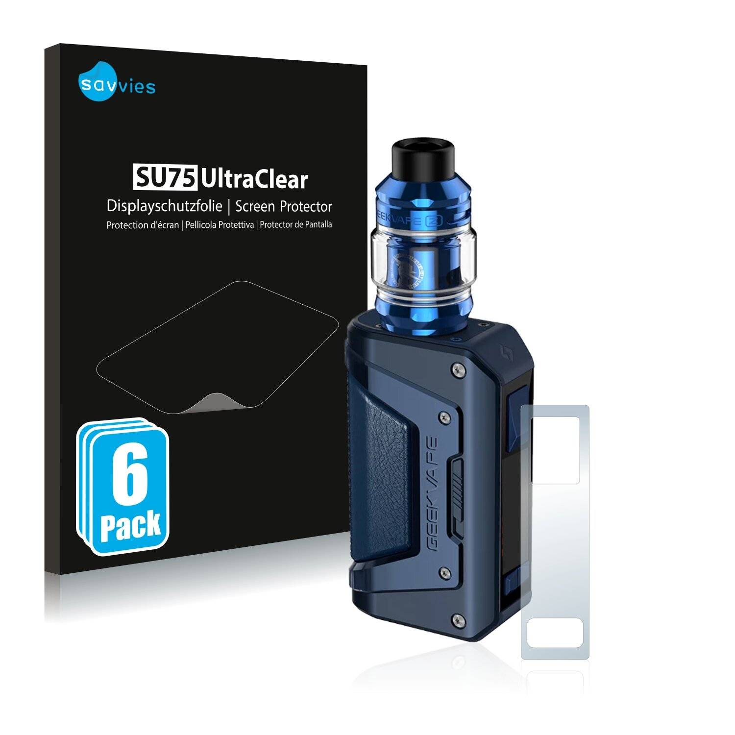 6x Savvies SU75 Displayschutzfolie für GeekVape Aegis Legend 2