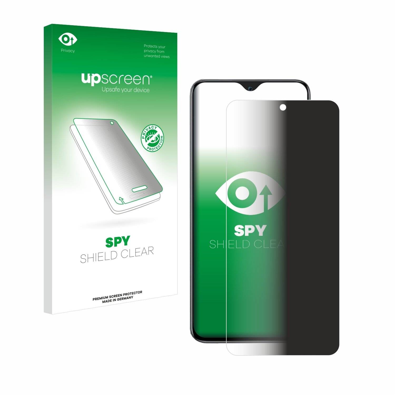 upscreen Spy Shield Clear Premium Blickschutzfolie für Honor