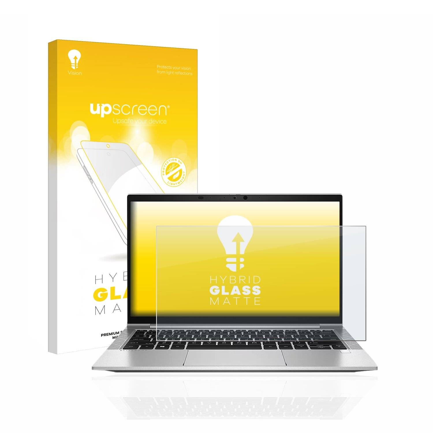upscreen Hybrid Glass Matte Premium Schutzglas Folie für HP EliteBook 830 G8