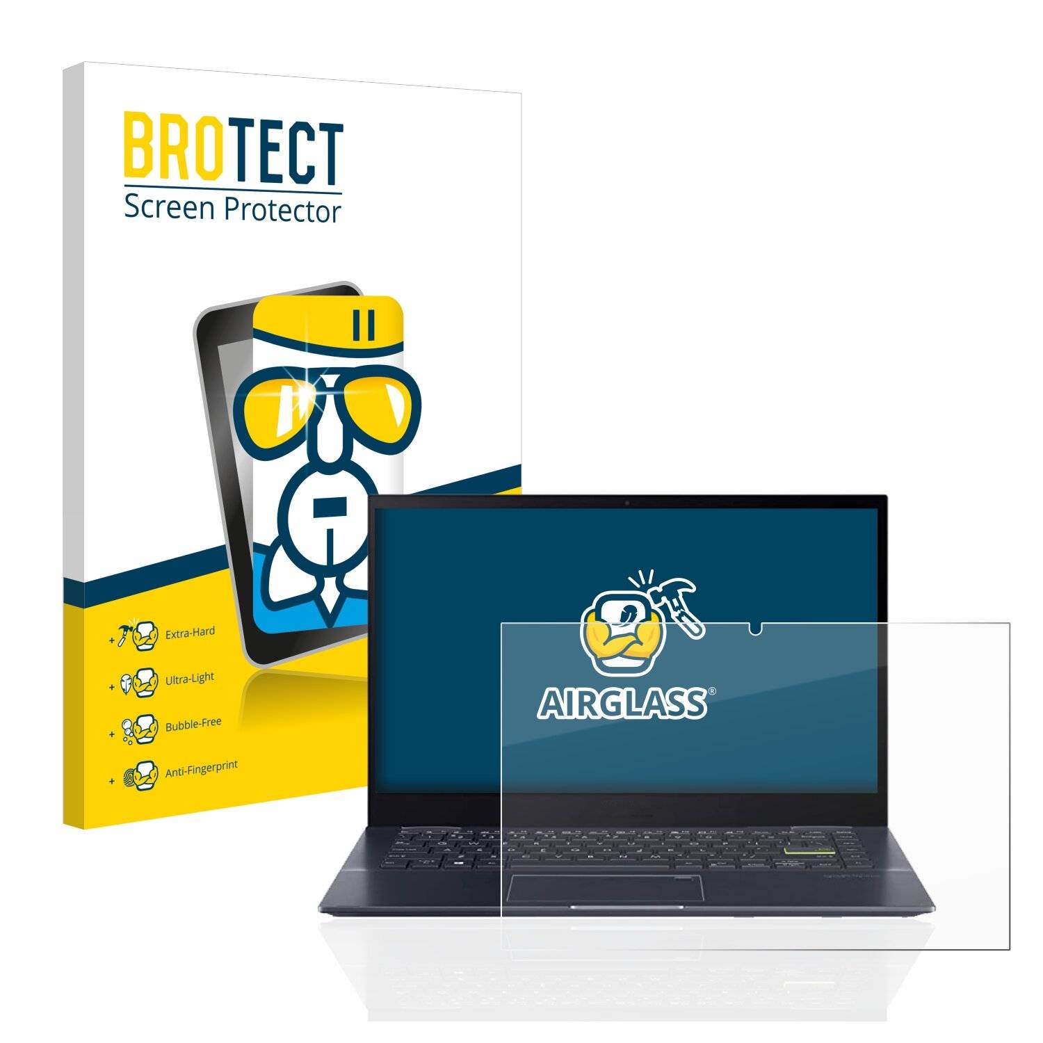 BROTECT AirGlass Schutzglas Folie für Asus VivoBook Flip 14