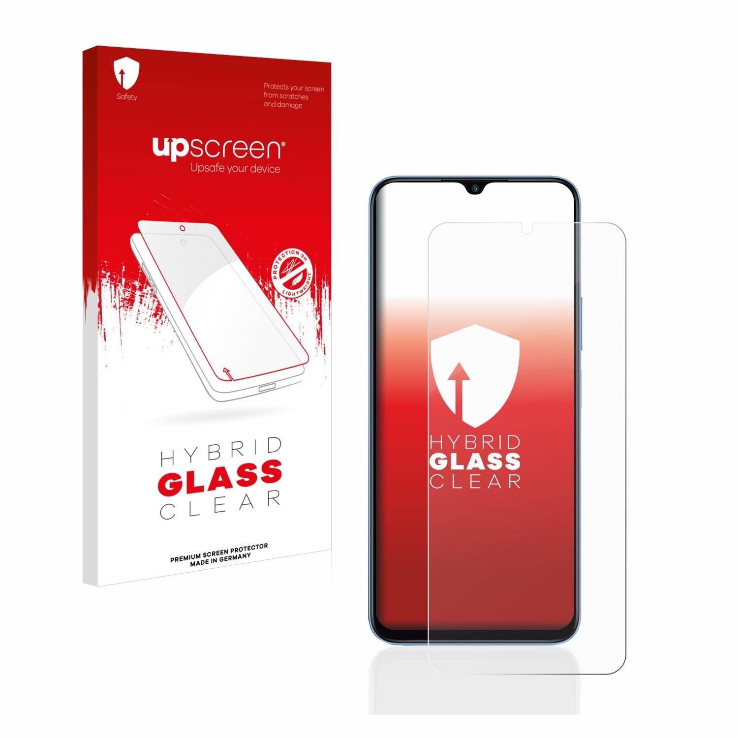 upscreen Hybrid Glass Clear Premium Schutzglas Folie für Honor 70