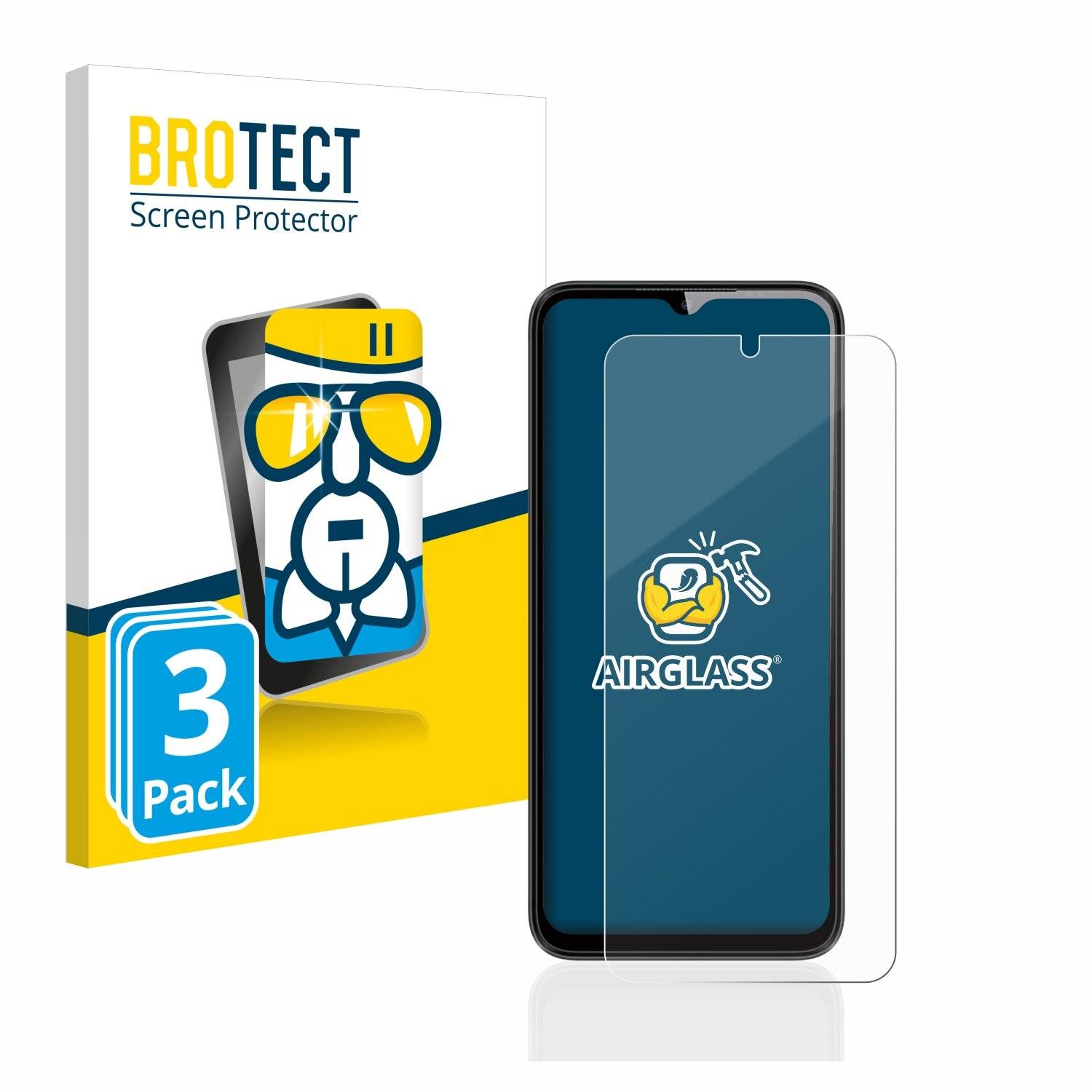 3x BROTECT AirGlass Schutzglas Folie für Oukitel C31