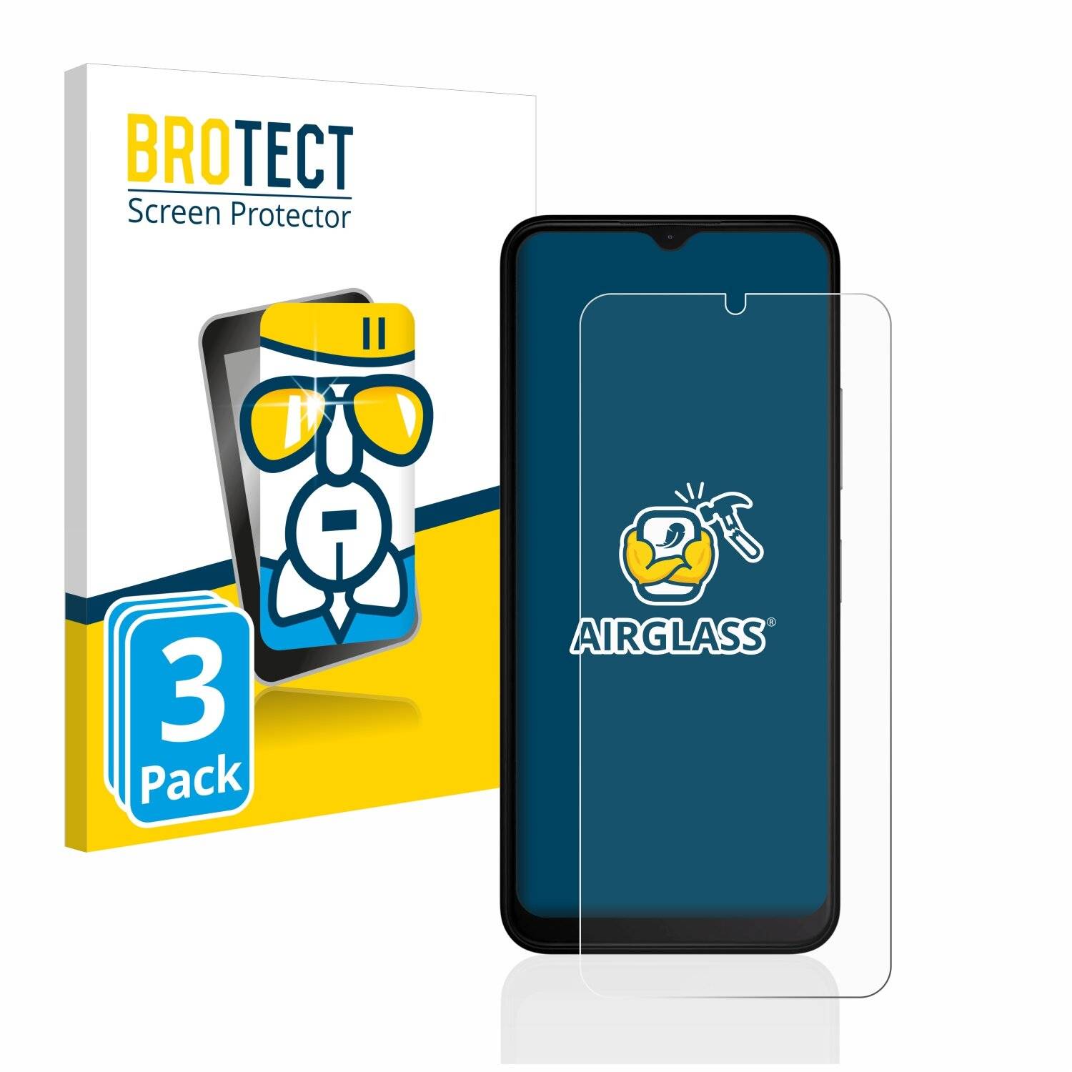 3x BROTECT AirGlass Schutzglas Folie für Nokia