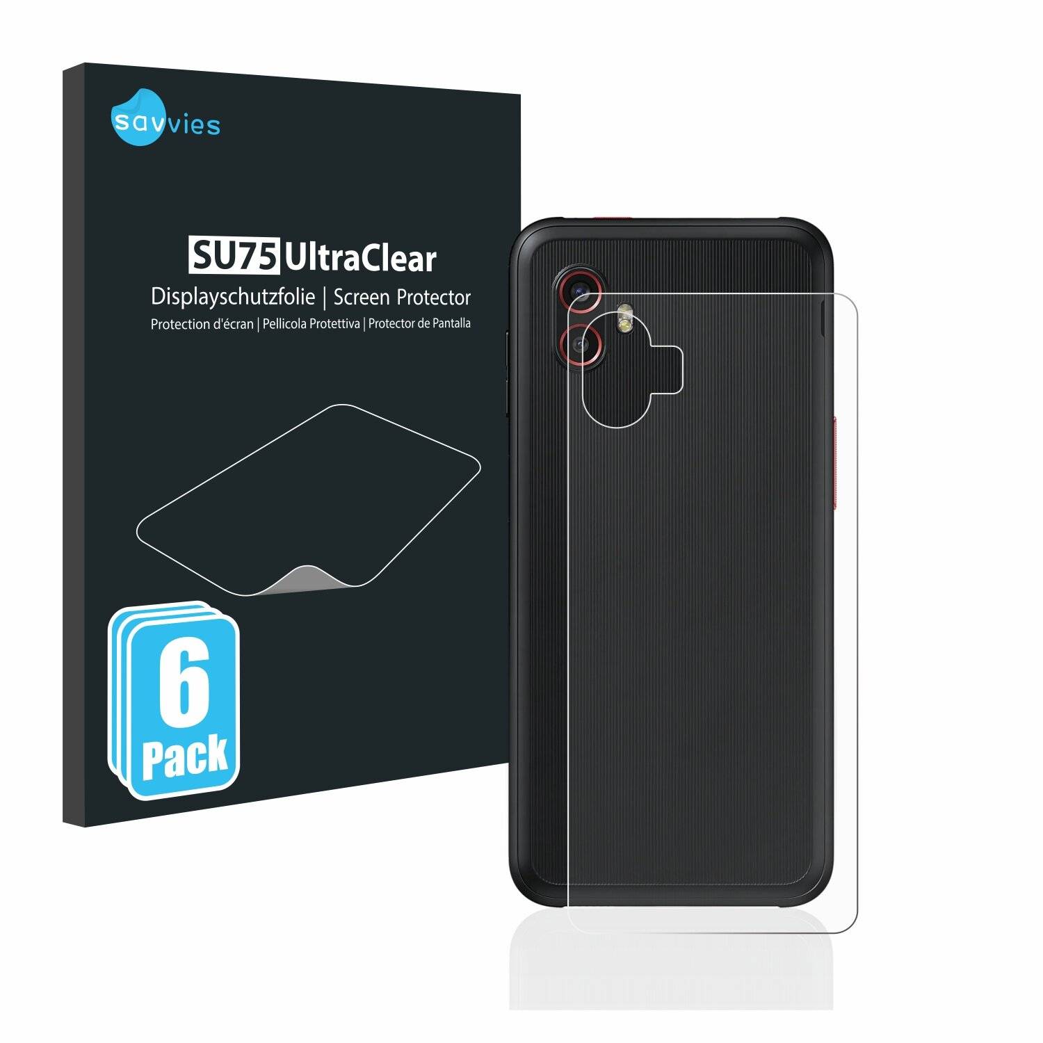 6x Savvies SU75 Displayschutzfolie für Samsung Galaxy Xcover 6 Pro Enterprise Edition