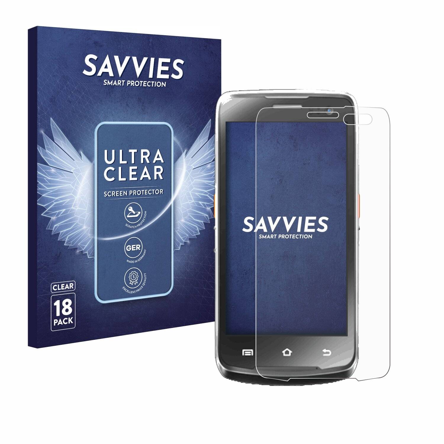 18x Savvies SU75 Displayschutzfolie für Comandera Concord