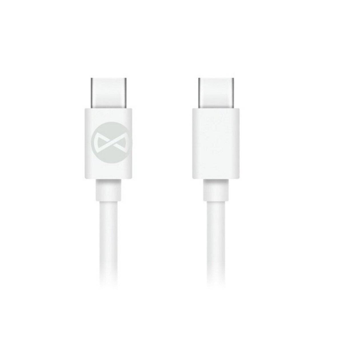 Forever USB C Kabel USB C 1 m 60 W Schnellladen Daten weiß