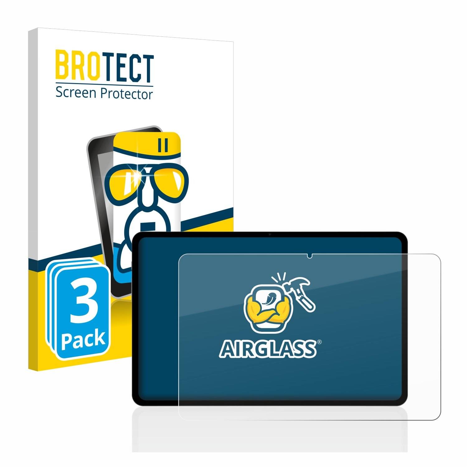 3x BROTECT AirGlass Schutzglas Folie für Teclast T50 2023