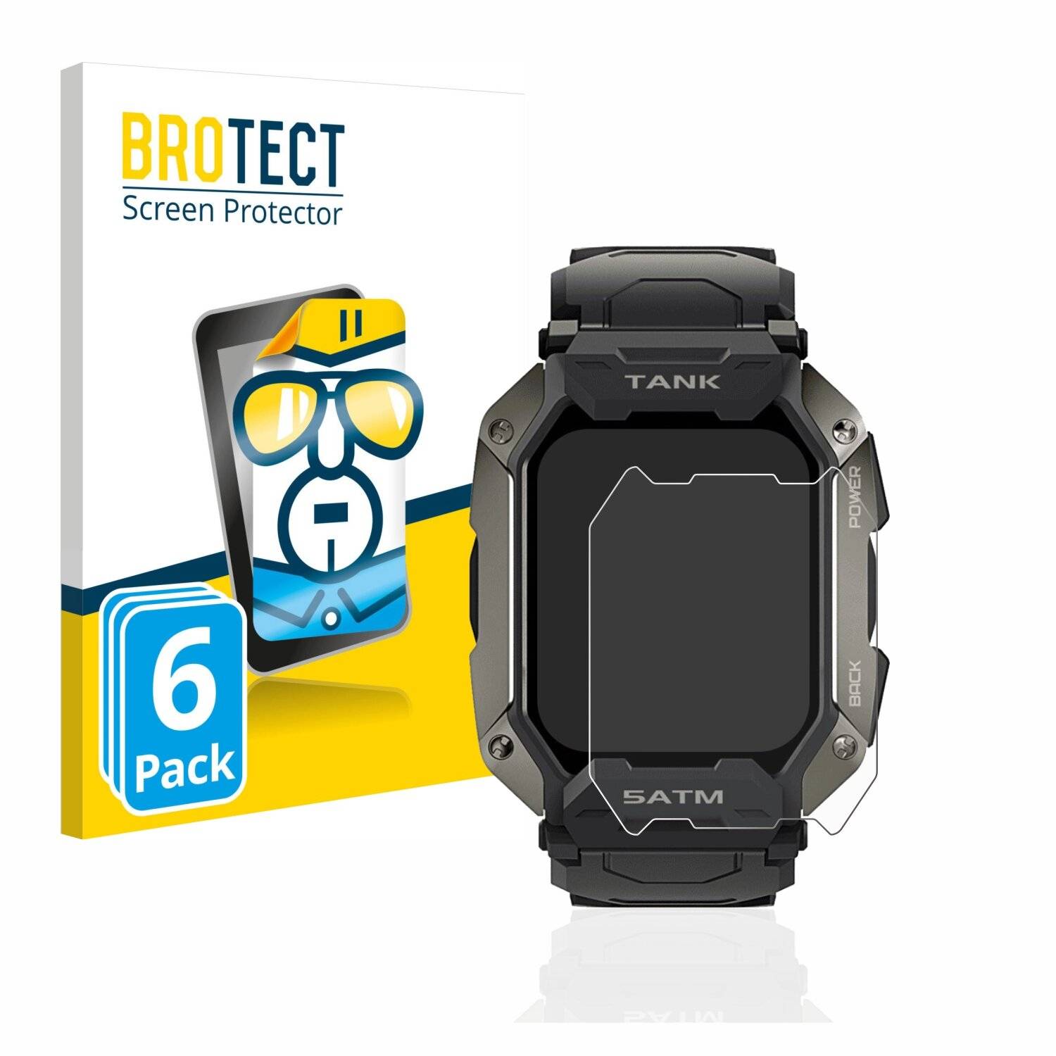 6x BROTECT HD-Clear Displayschutzfolie für Kospet Tank