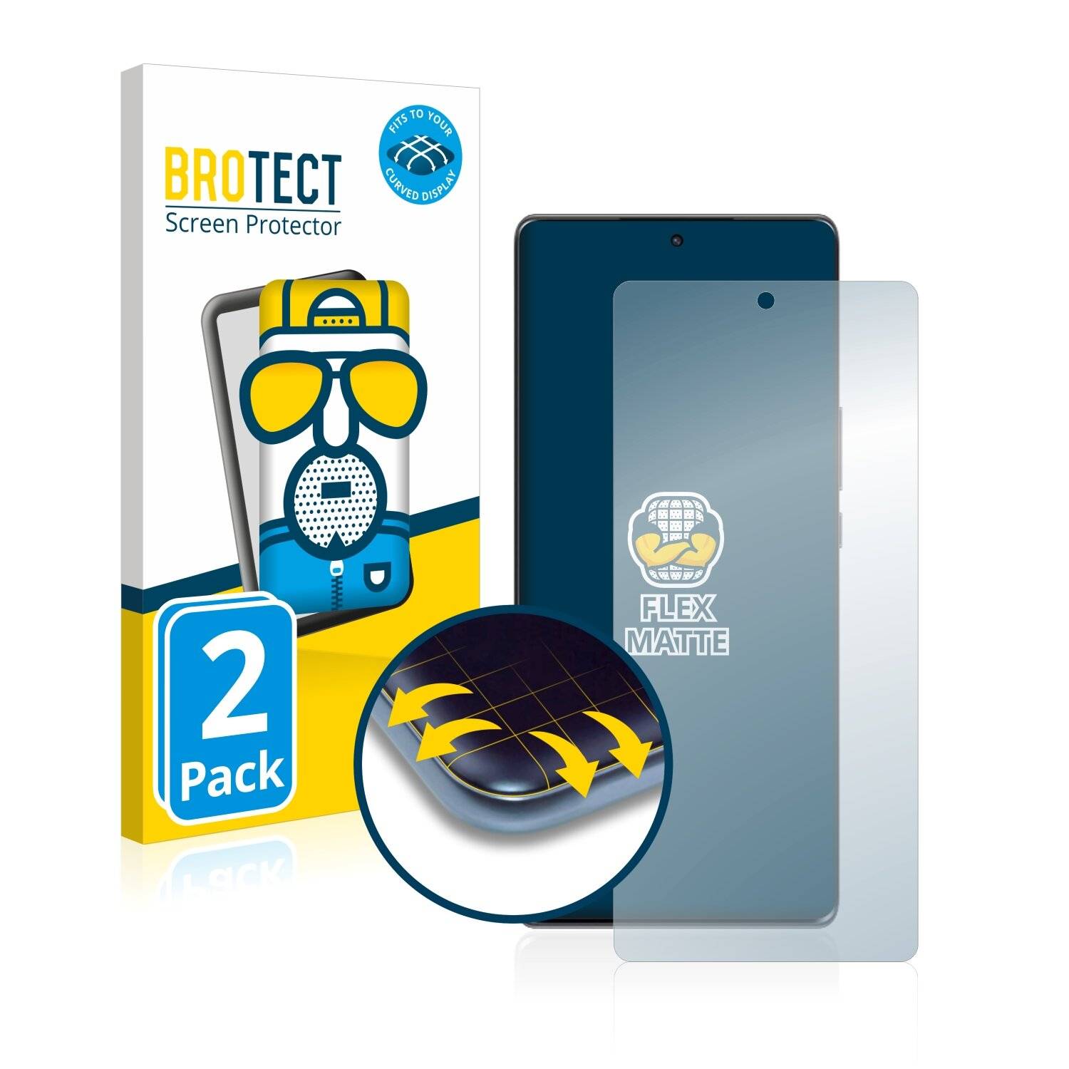 2x BROTECT Flex Matte Full-Cover Displayschutzfolie für Honor Magic 5
