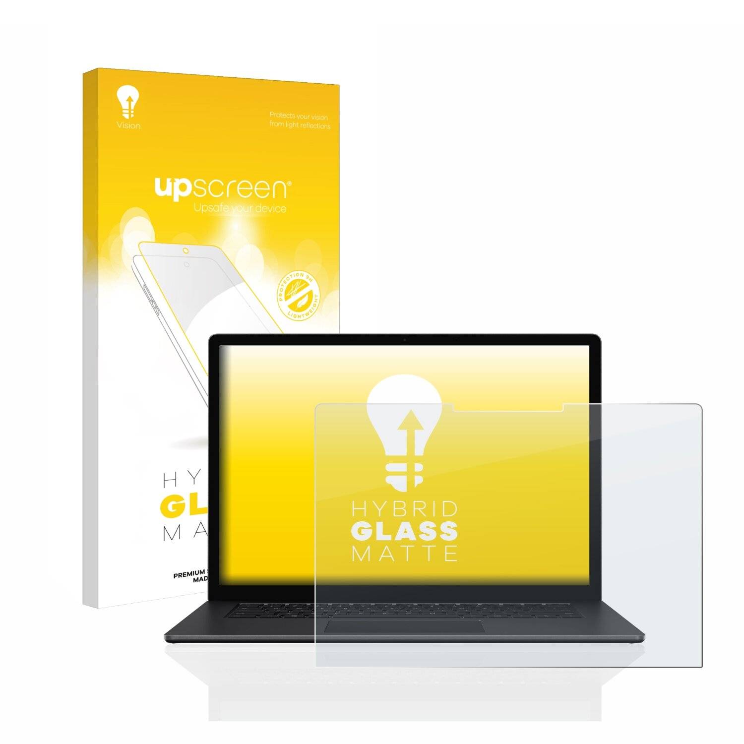 upscreen Hybrid Glass Matte Premium Schutzglas Folie für Microsoft Surface Laptop 3 15