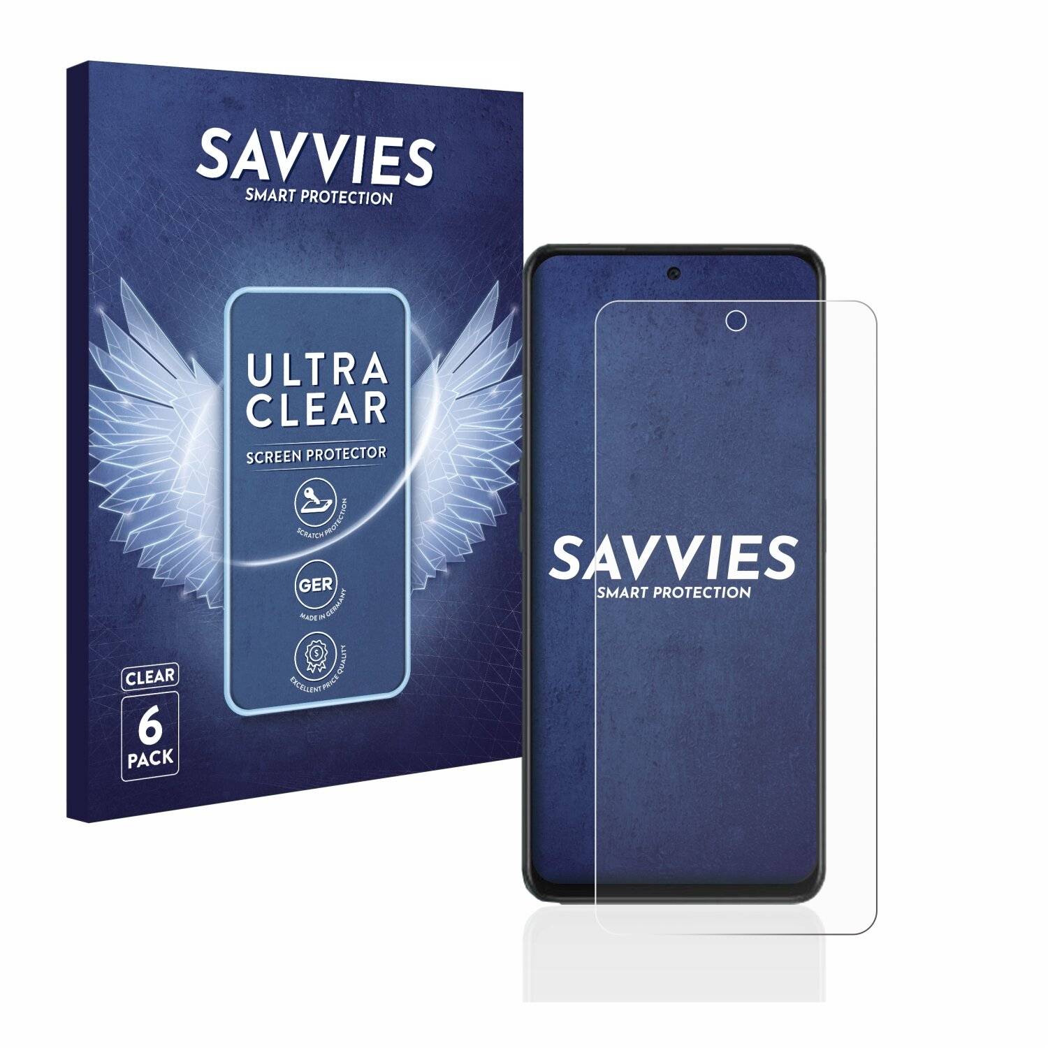 6x Savvies SU75 Displayschutzfolie für OnePlus Nord