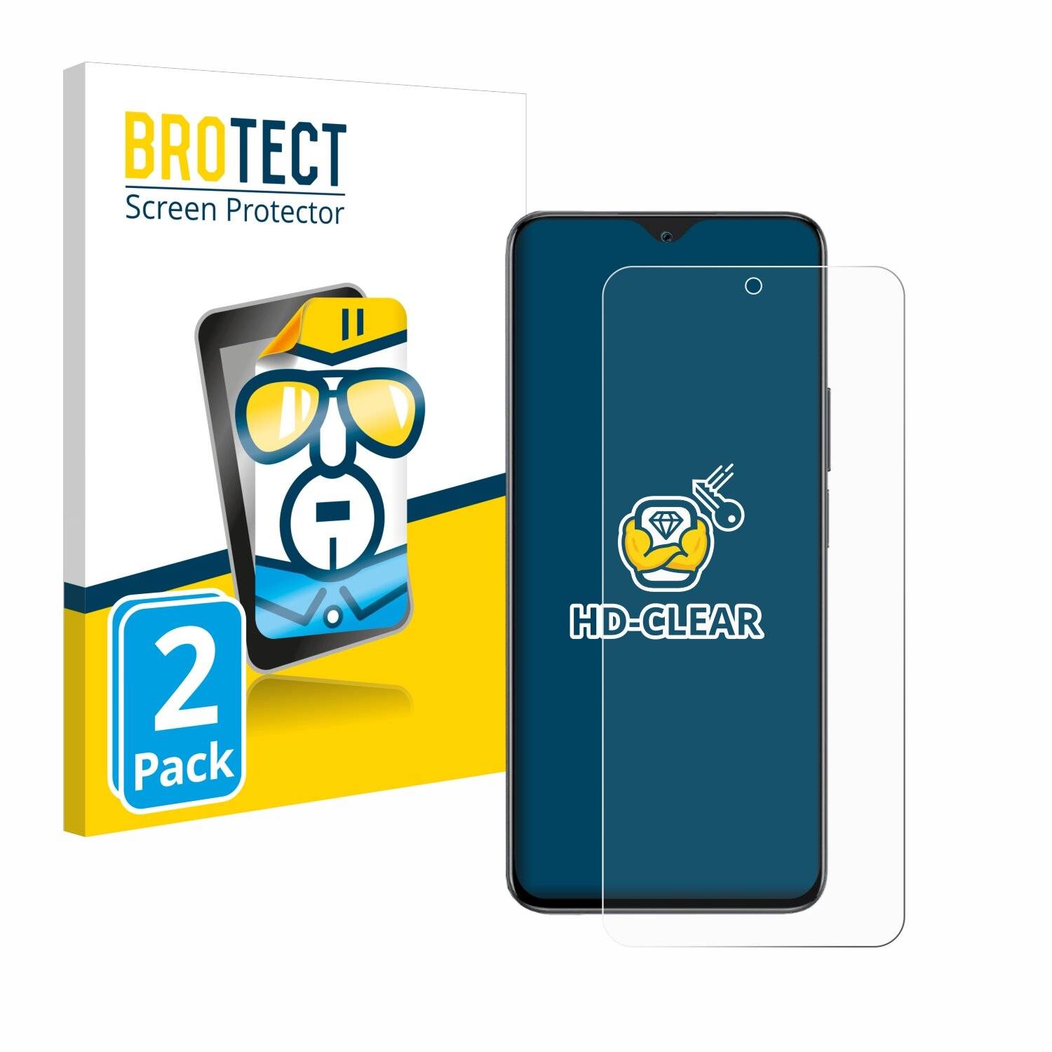 2x BROTECT HD-Clear Displayschutzfolie für Honor