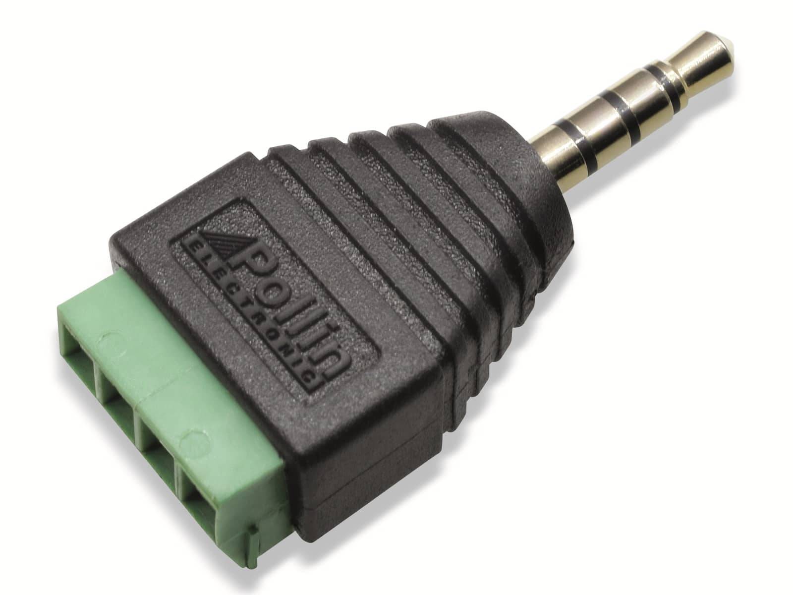 Steckverbinder, Klinke, Schraubanschluss, 3,5 mm Stecker