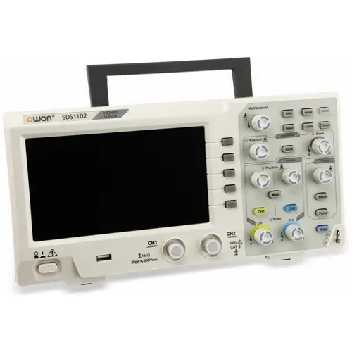OWON LCD Speicher-Oszilloskop SDS1102, 2-Kanal, 100 MHz, USB OWON LCD Speicher-Oszilloskop SDS1102, 2-Kanal, 100 MHz, USB