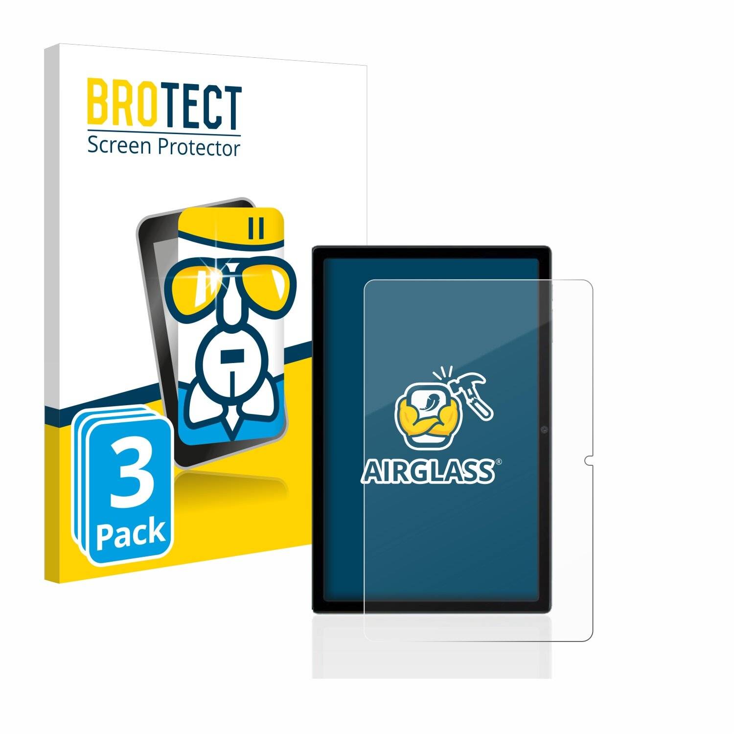 3x BROTECT AirGlass Schutzglas Folie für Blackview Tab