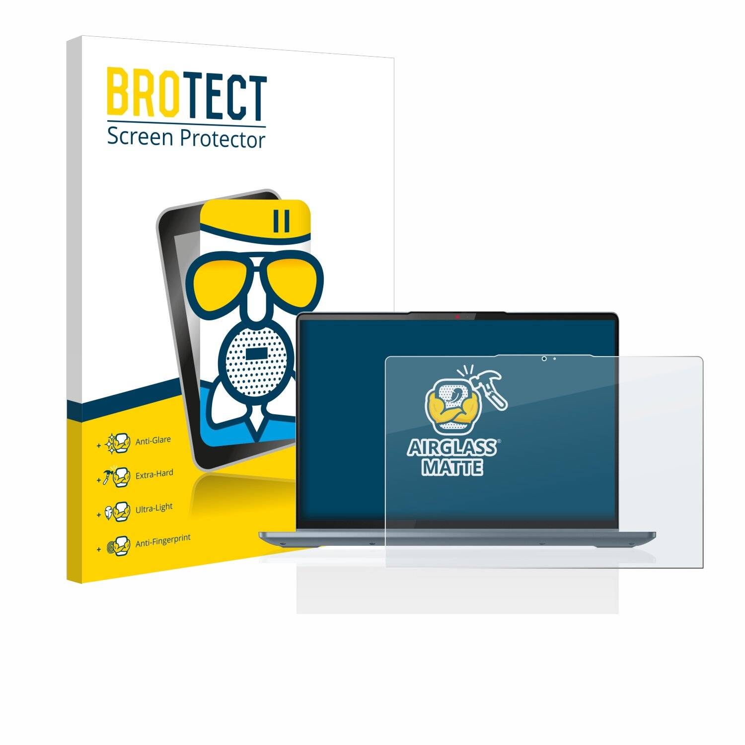 BROTECT AirGlass Matte Schutzglas Folie für Lenovo Campus Ideapad Flex 5 Gen