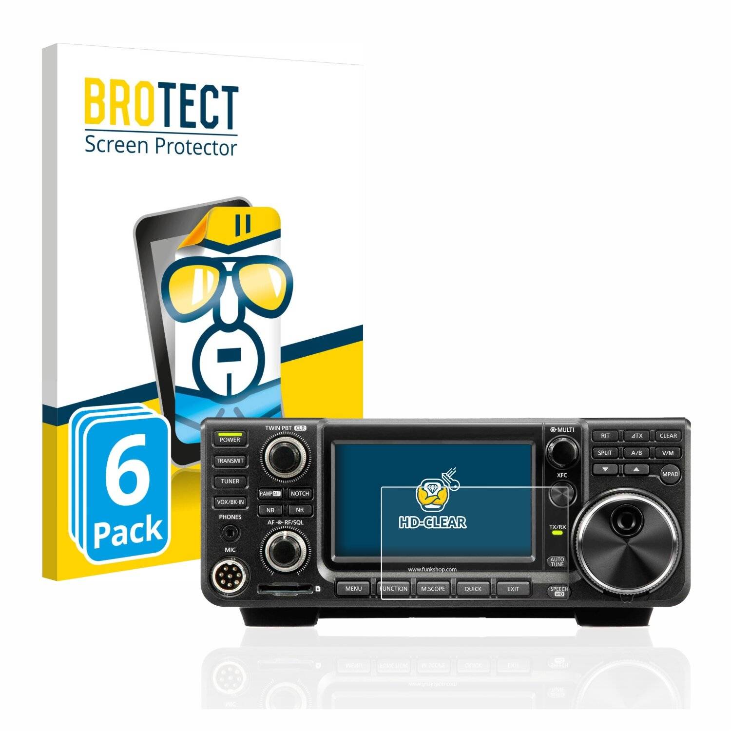 6x BROTECT HD-Clear Displayschutzfolie für Icom