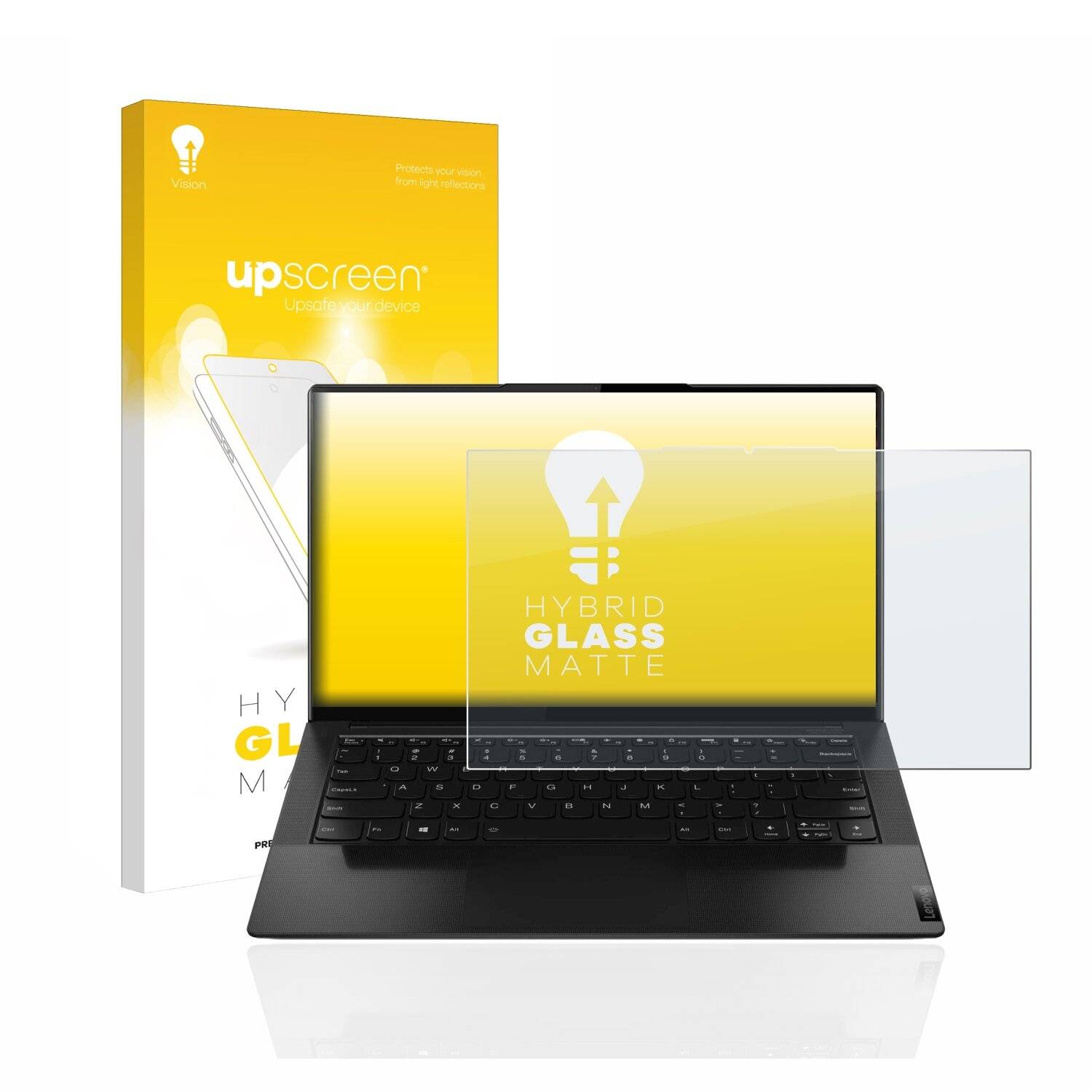 upscreen Hybrid Glass Matte Premium Schutzglas Folie für Lenovo Yoga Slim 9i 14 16:9