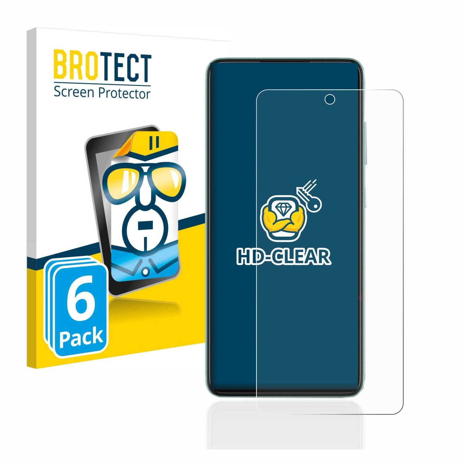 6x BROTECT HD-Clear Displayschutzfolie für Samsung Galaxy