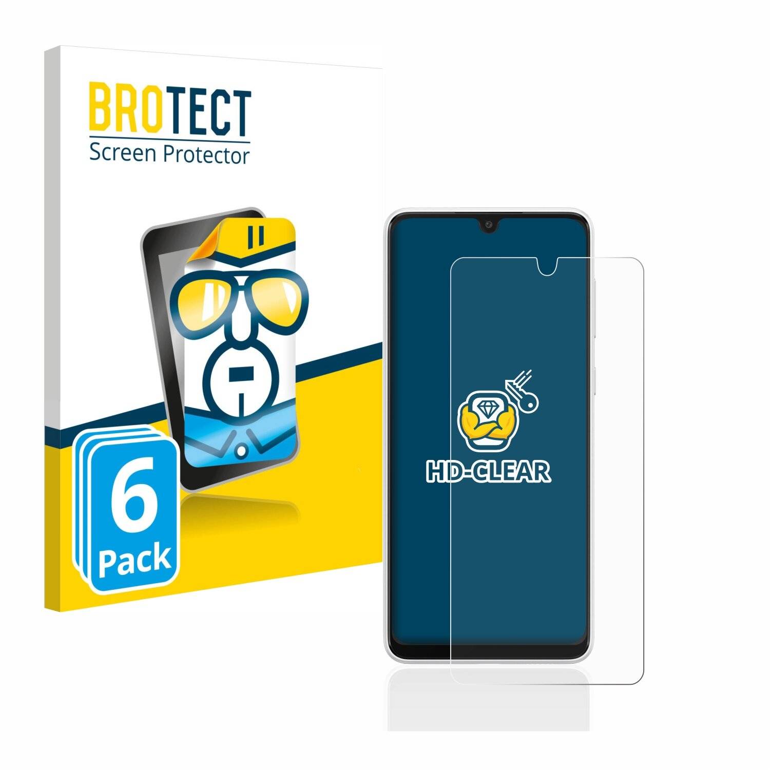 6x BROTECT HD-Clear Displayschutzfolie für Samsung Galaxy A33