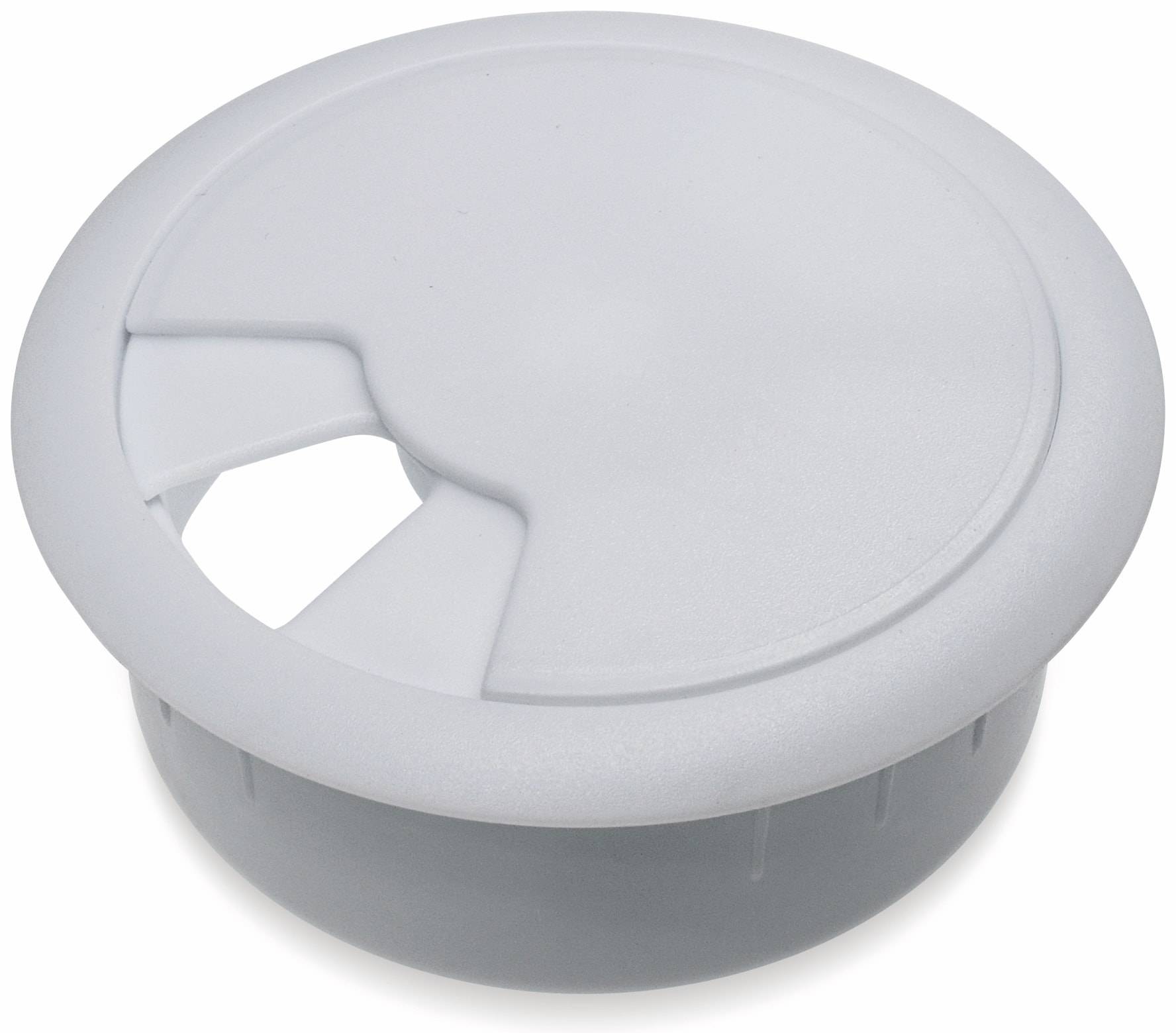 Kabeldurchführung für Arbeitsplatten, weiß, 50 mm, ABS
