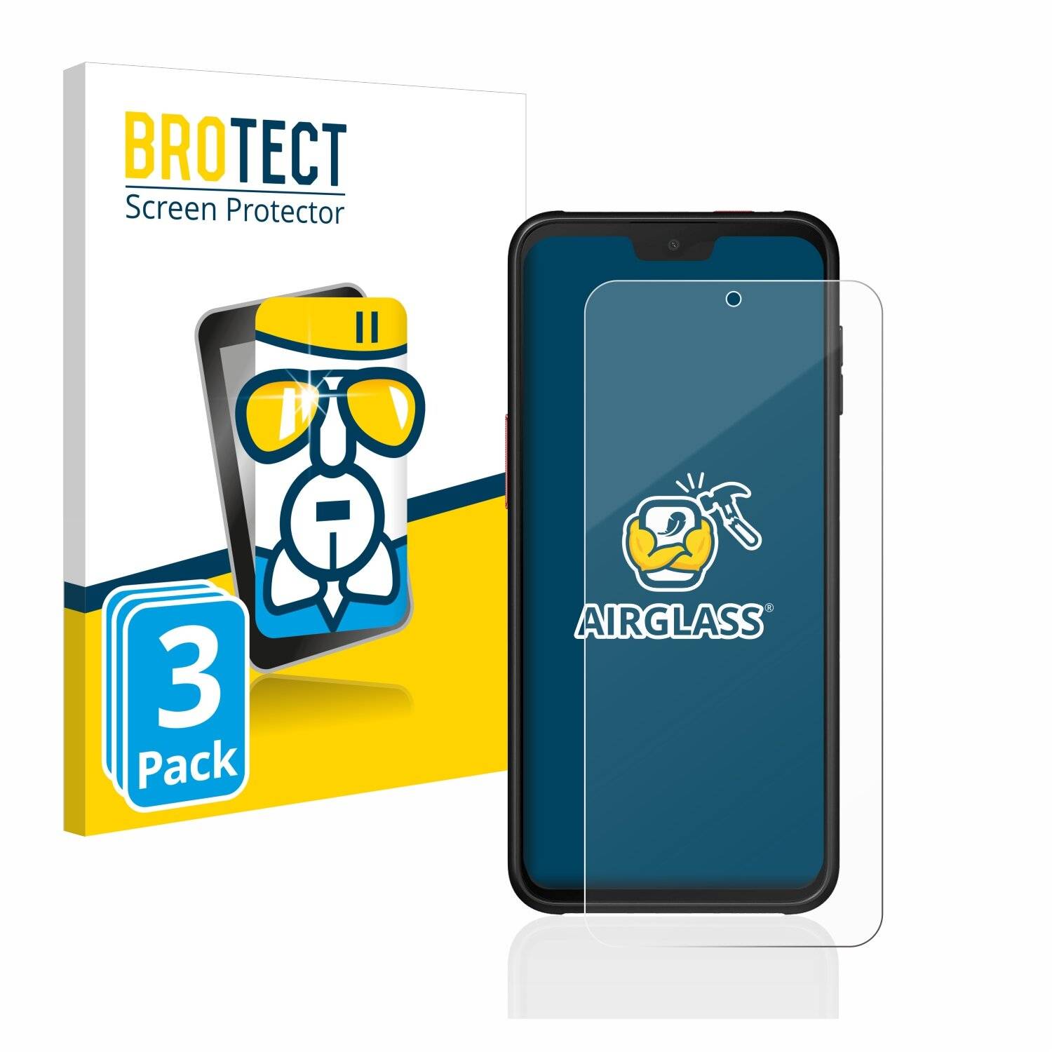 3x BROTECT AirGlass Schutzglas Folie für Samsung Galaxy Xcover 6 Pro Enterprise