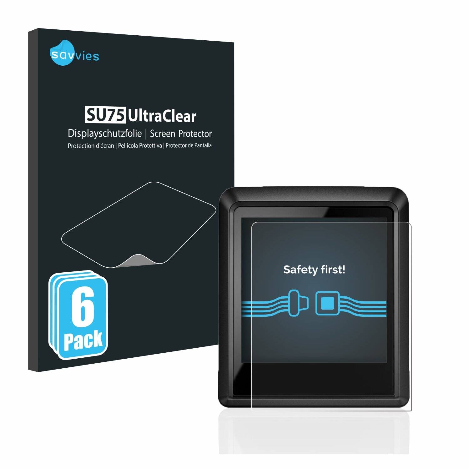 6x Savvies SU75 Displayschutzfolie für Bosch Intuvia