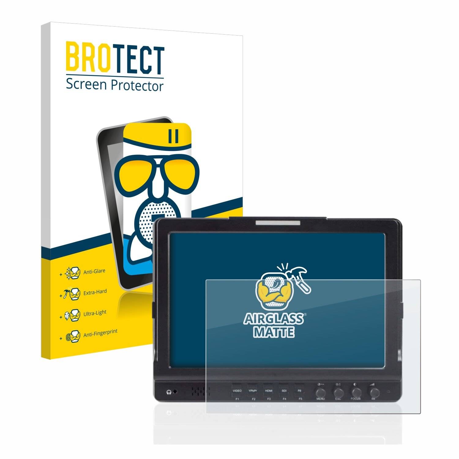 BROTECT AirGlass Matte Schutzglas Folie für Feelworld 10,1 Field Monitor