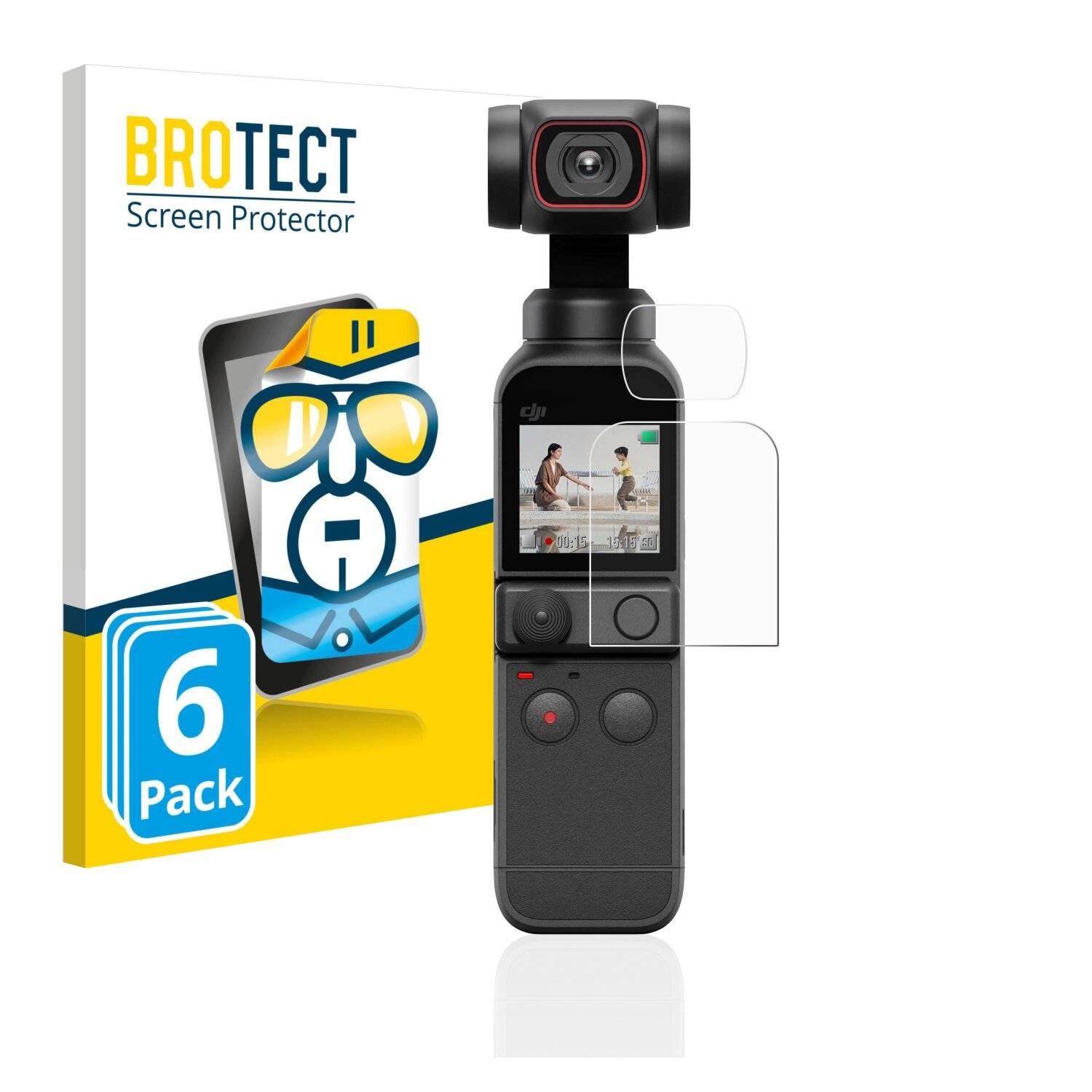 6x BROTECT HD-Clear Displayschutzfolie für DJI Osmo Pocket 2 (Display +