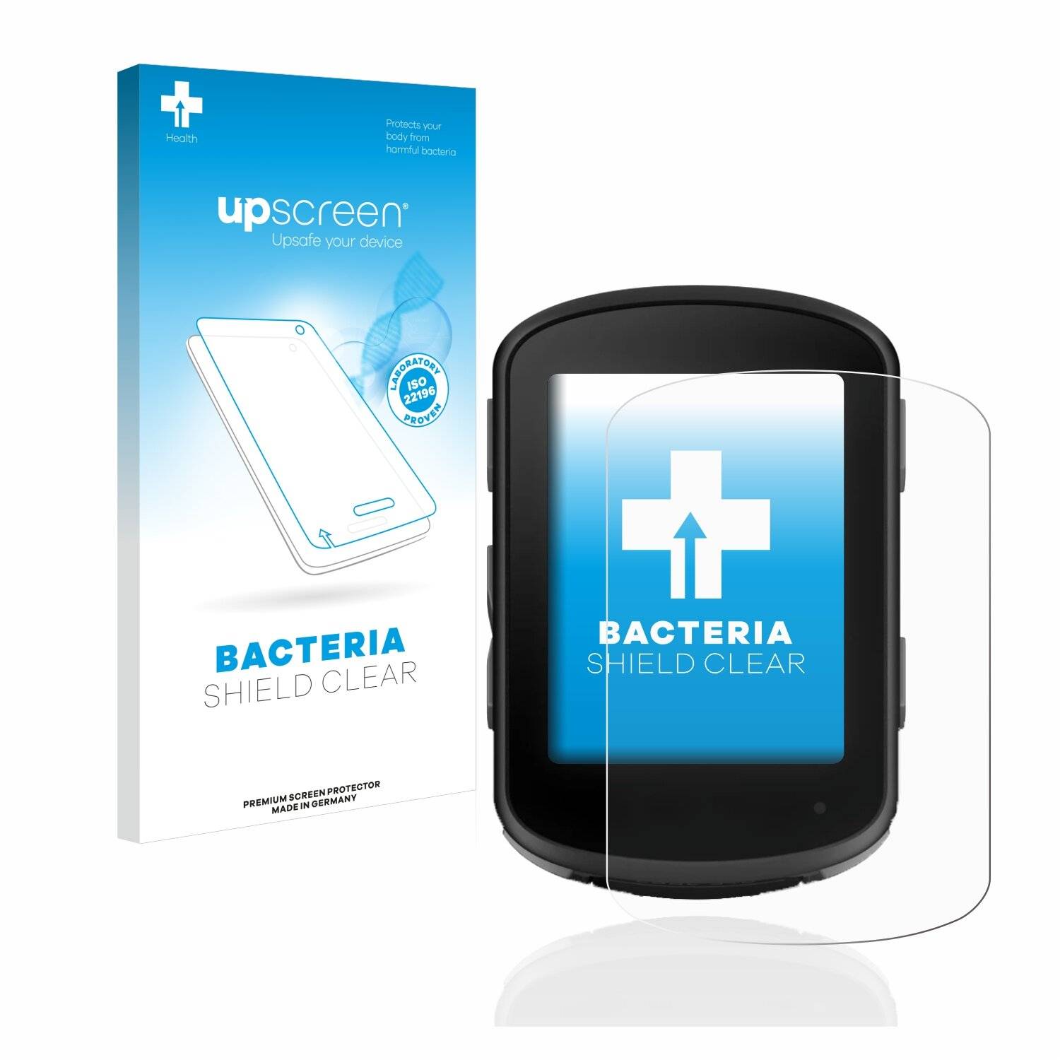 upscreen Bacteria Shield Clear Premium Antibakterielle Displayschutzfolie für Garmin Edge