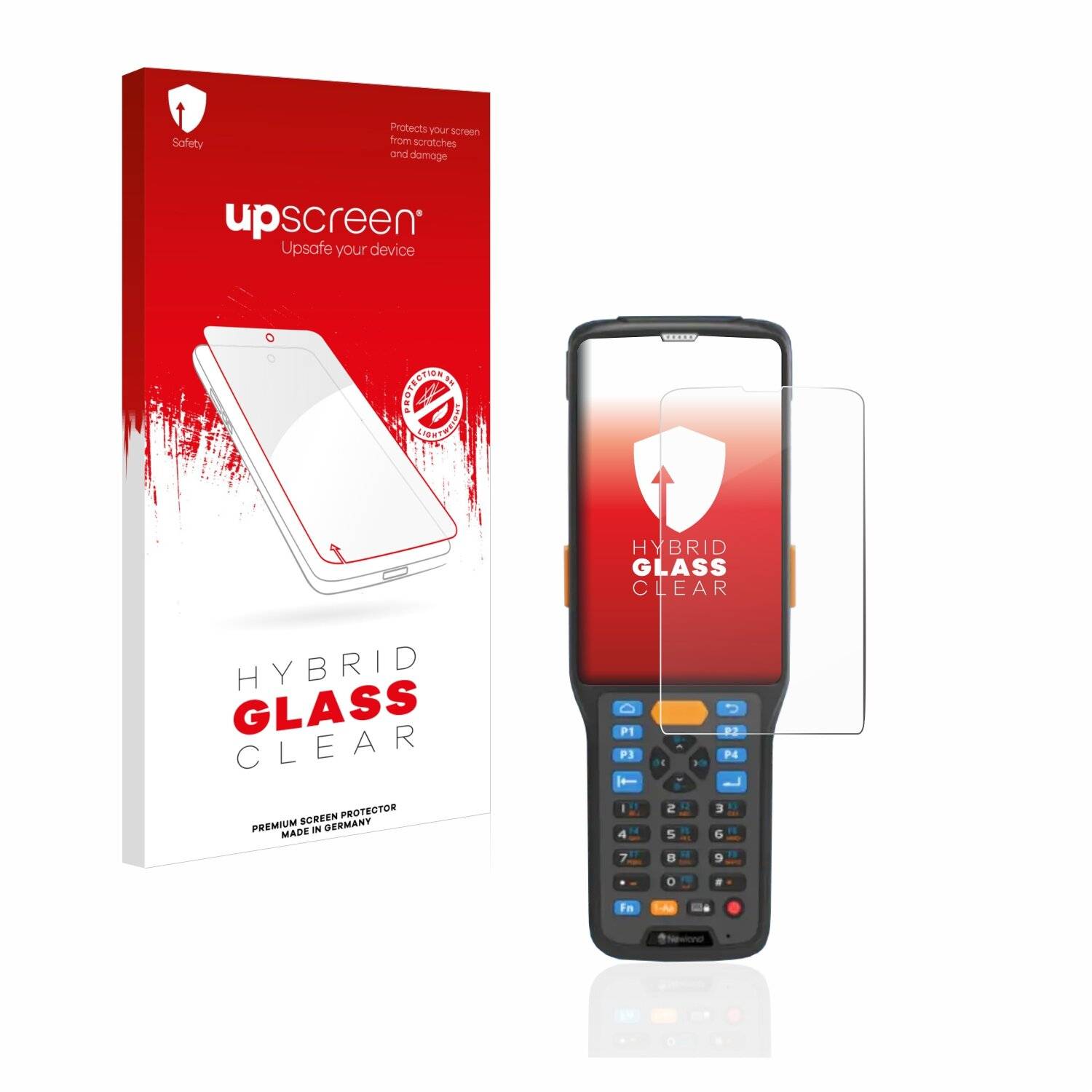 upscreen Hybrid Glass Clear Premium Schutzglas Folie für Newland N7 Cachalot Pro