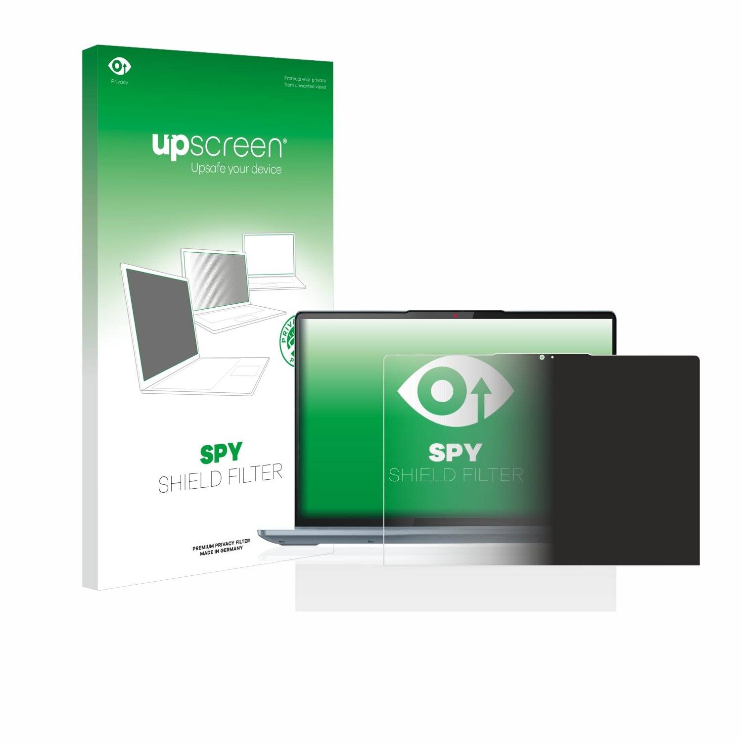 upscreen Spy Shield Filter Premium Blickschutzfilter für Lenovo Campus Ideapad Flex 5 Gen