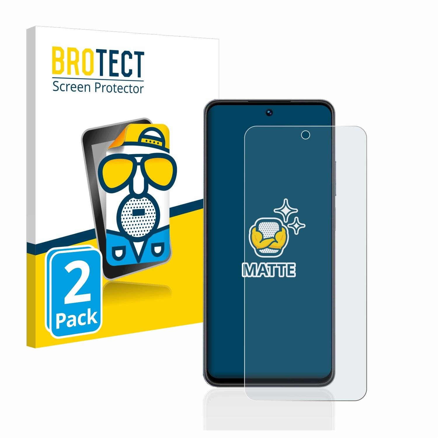 2x BROTECT Matte Displayschutzfolie für realme C55 - Entspiegelt,