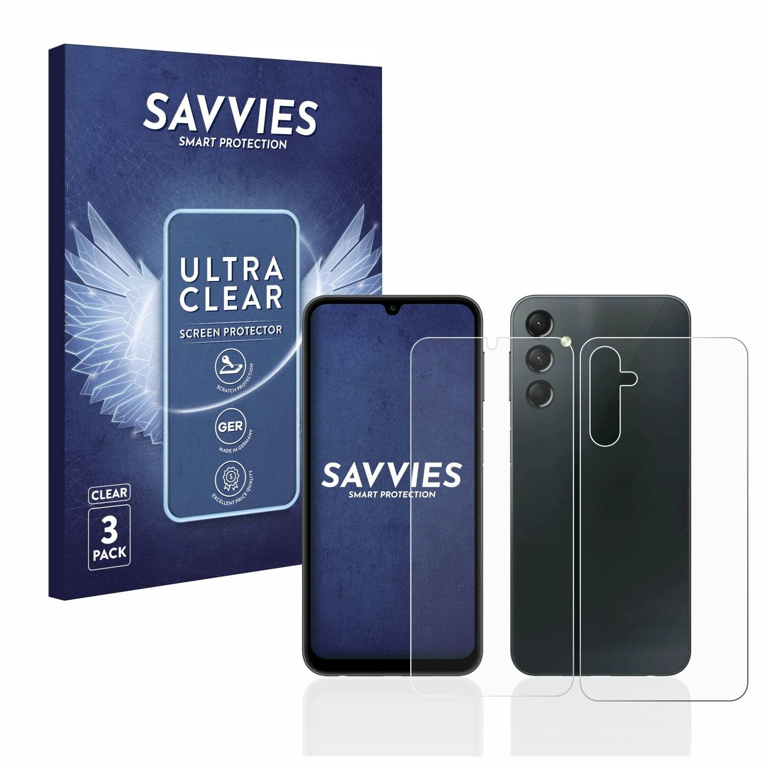 6x Savvies SU75 Displayschutzfolie für Samsung Galaxy A24 4G