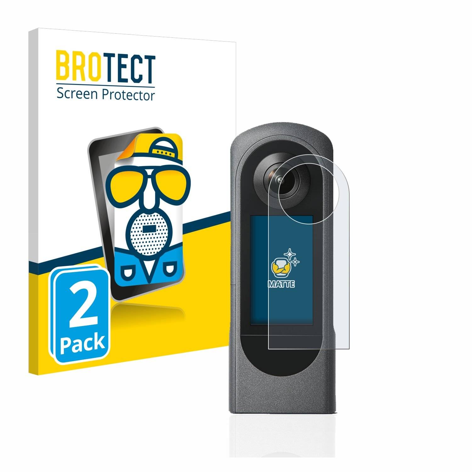 2x BROTECT Matte Displayschutzfolie für Ricoh Theta X - Entspiegelt,