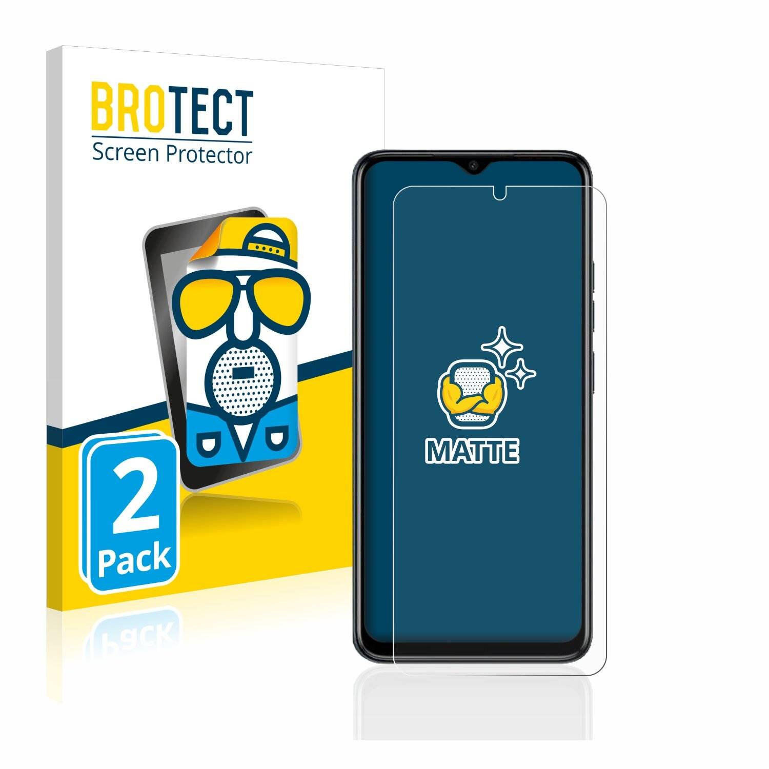 2x BROTECT Matte Displayschutzfolie für Tecno Pop 7 Pro - Entspiegelt,