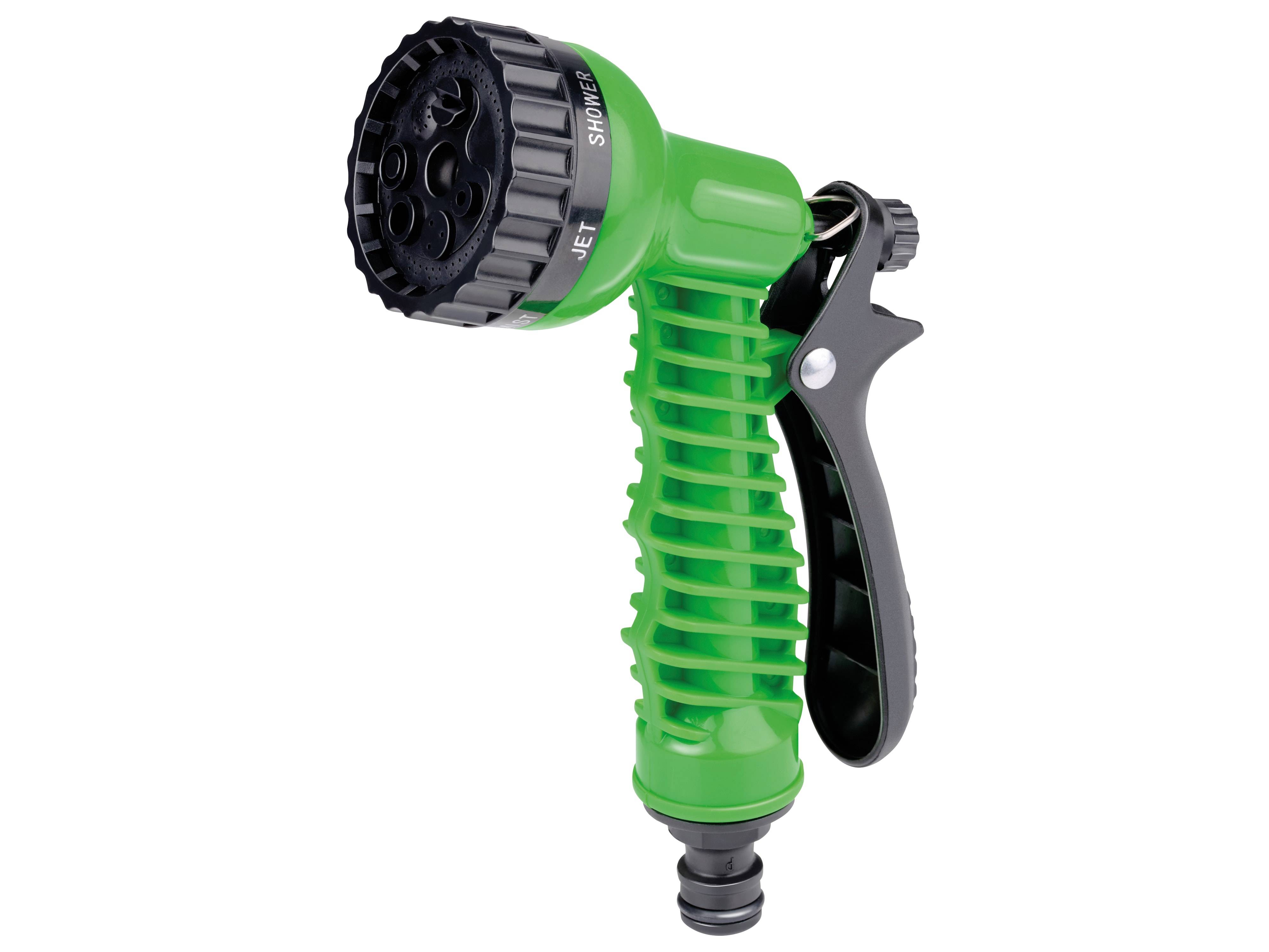 KINZO Gartenschlauch mit Sprühkopf dehnbar von 500 bis 1000 cm