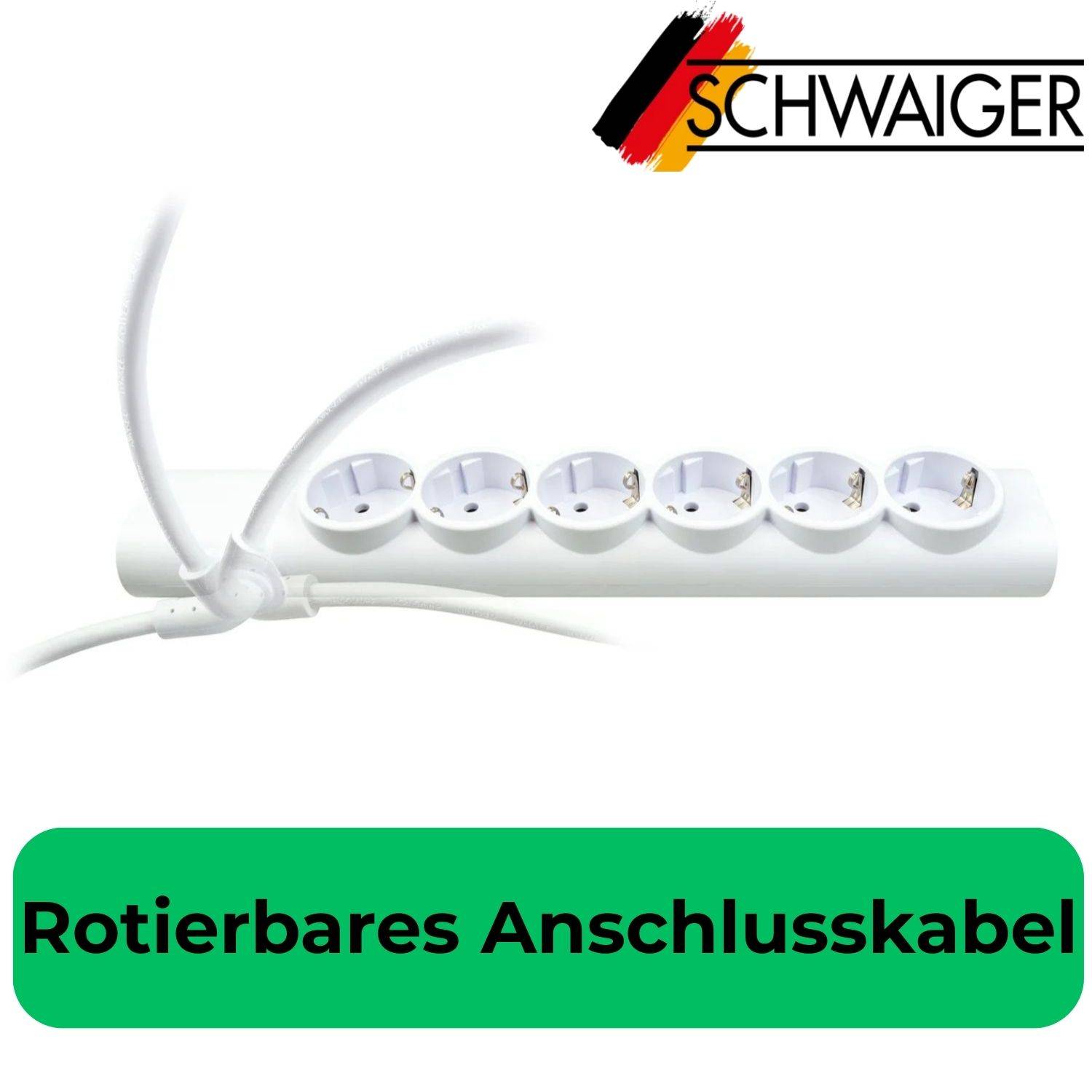 6-Fach Mehrfachstecker 1,4m Weiß
