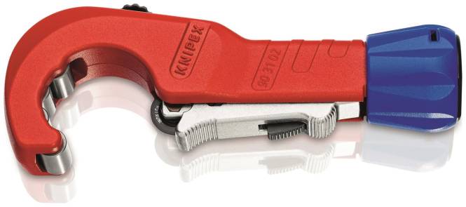 Ein rot-silbernes multifunktionales Werkzeug mit schlankem Design.