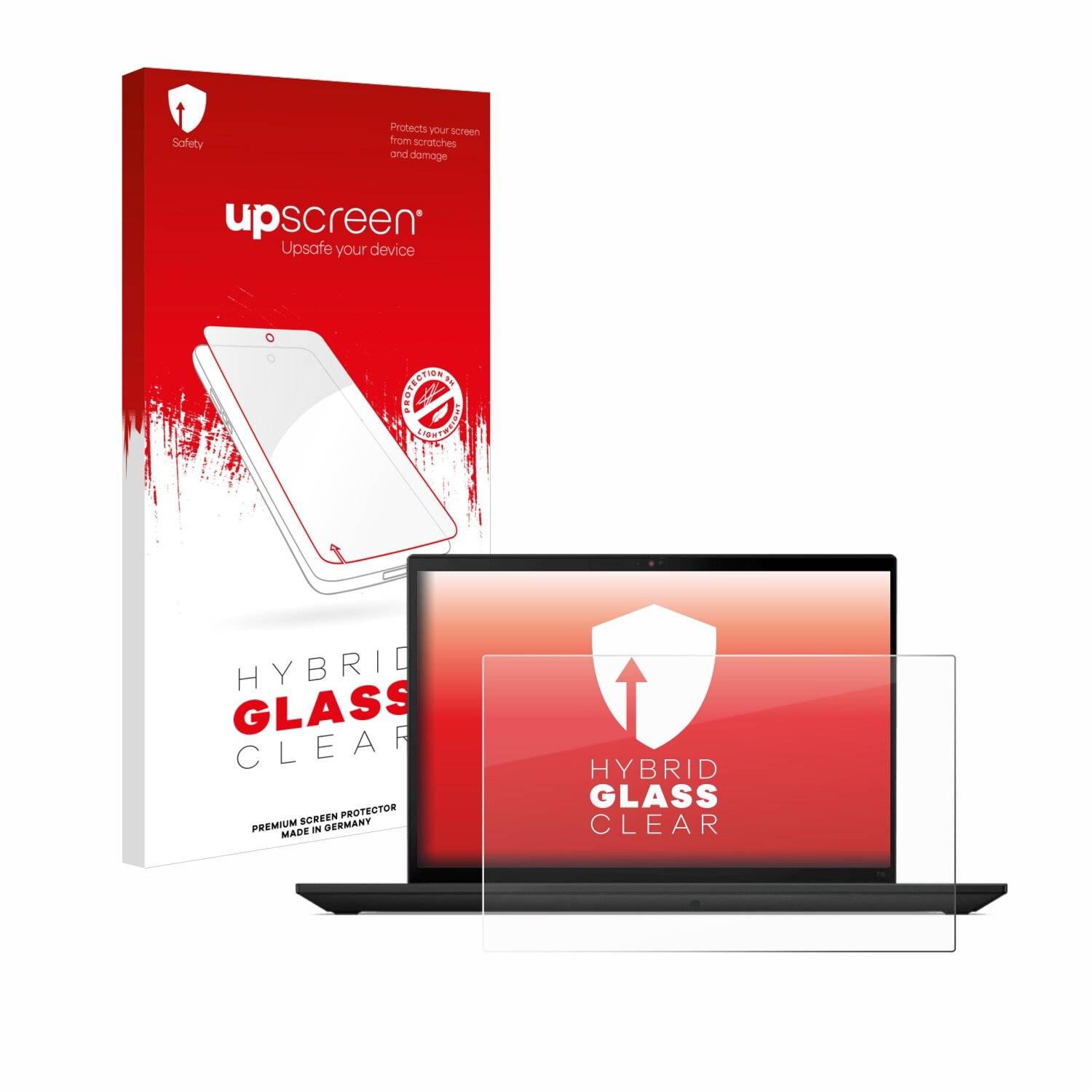 upscreen Hybrid Glass Clear Premium Schutzglas Folie für Lenovo ThinkPad T14 Gen