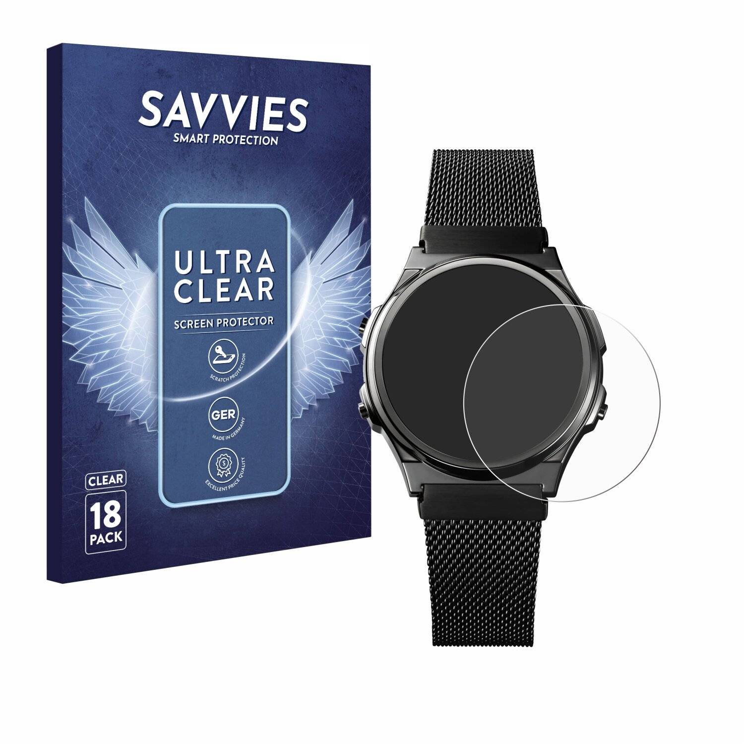 18x Savvies SU75 Displayschutzfolie für Casio
