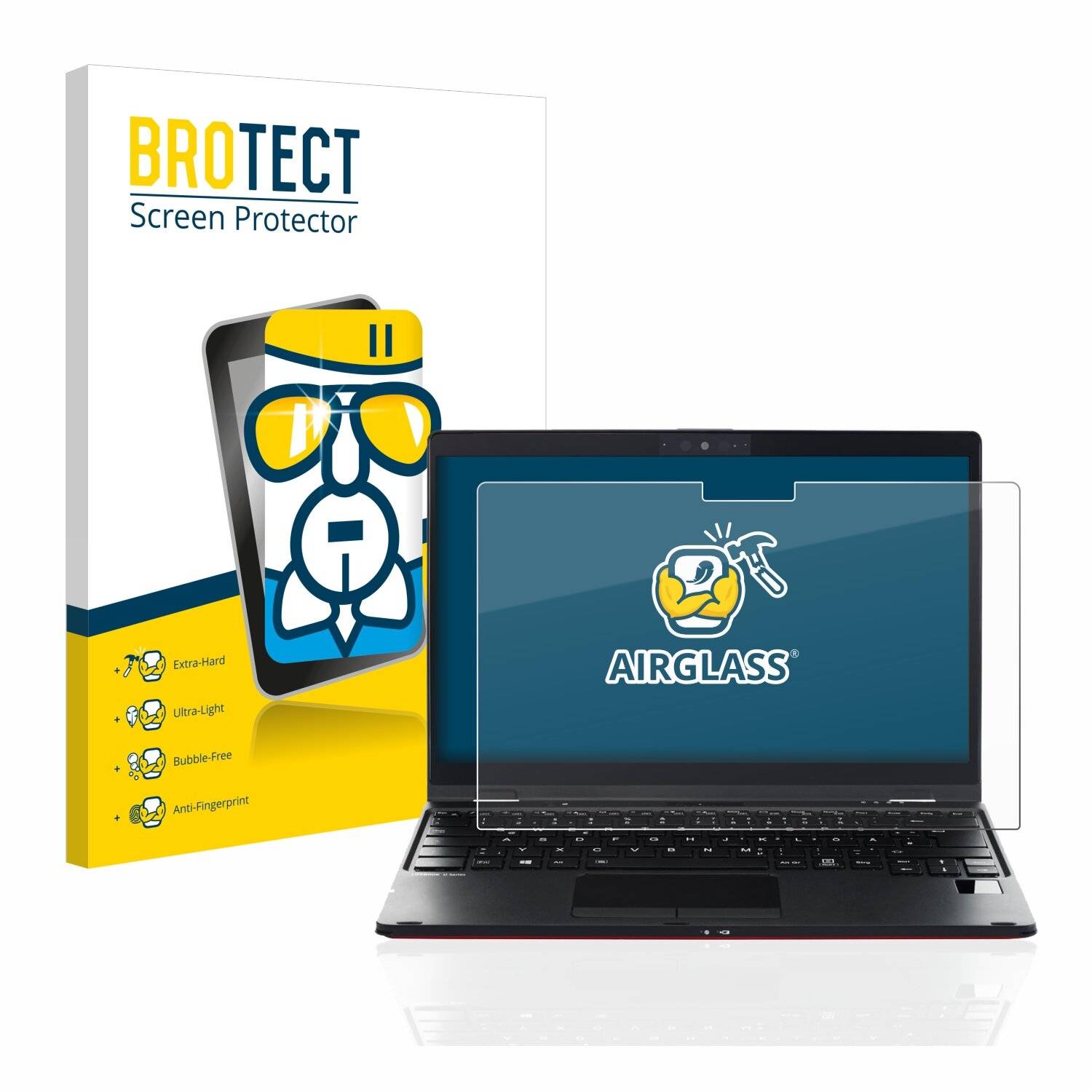BROTECT AirGlass Schutzglas Folie für Fujitsu Lifebook