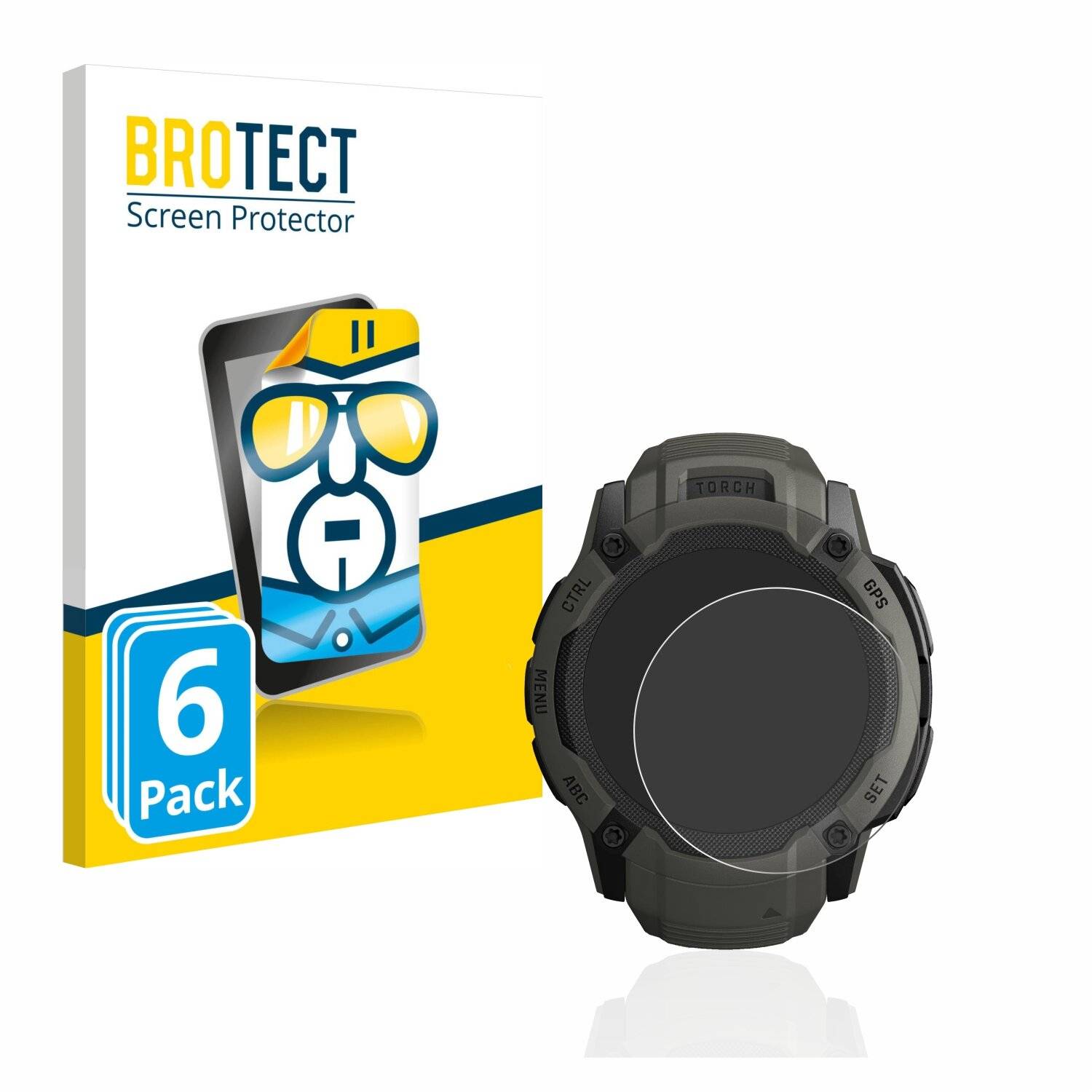 6x BROTECT HD-Clear Displayschutzfolie für Garmin Instinct 2X