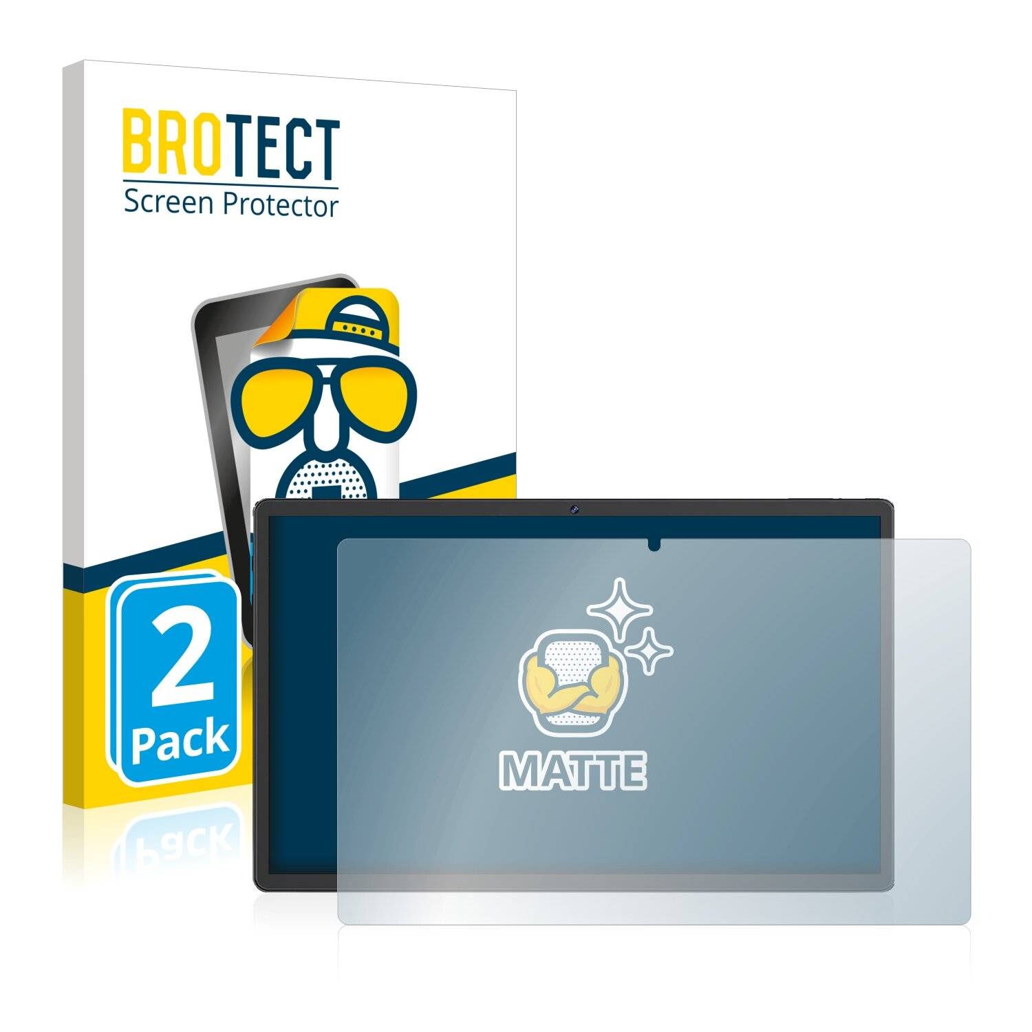 2x BROTECT Matte Displayschutzfolie für Sebbe Facetel Tablet Q10 - Entspiegelt,