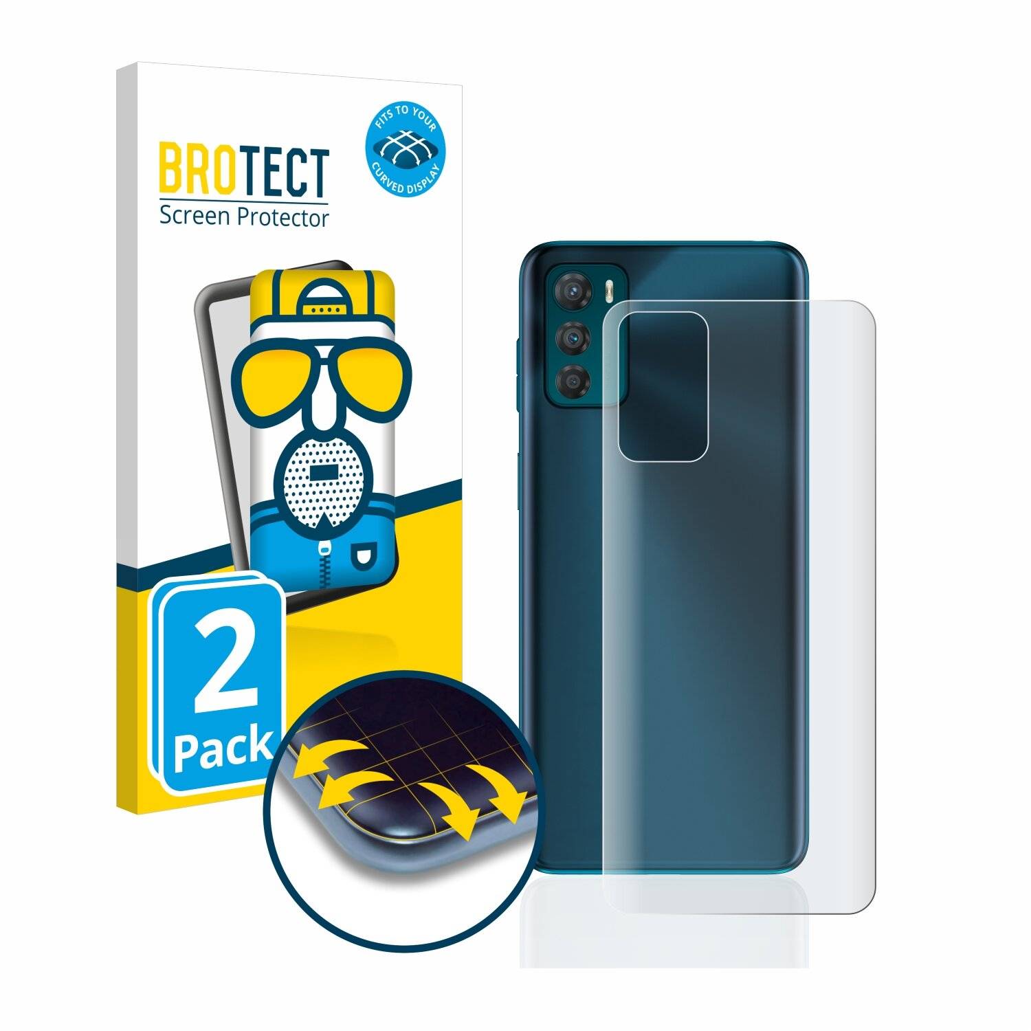 2x BROTECT Flex Matte Full-Cover Displayschutzfolie für Motorola Moto G42
